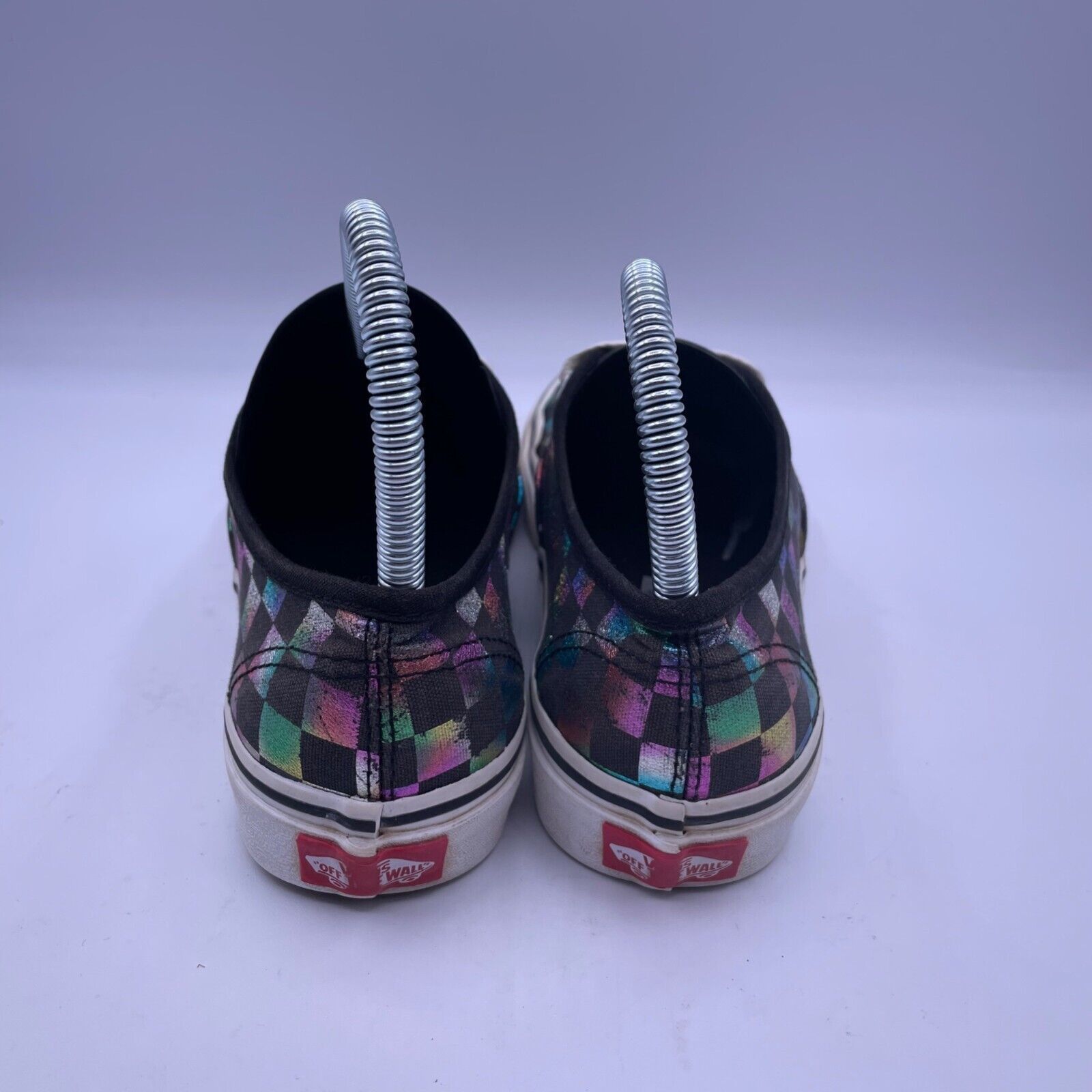 Vans Vans Authentic Iridescent Check Black Canvas Shoes Womens 6 Size US 6 / IT 36 - 3 Thumbnail