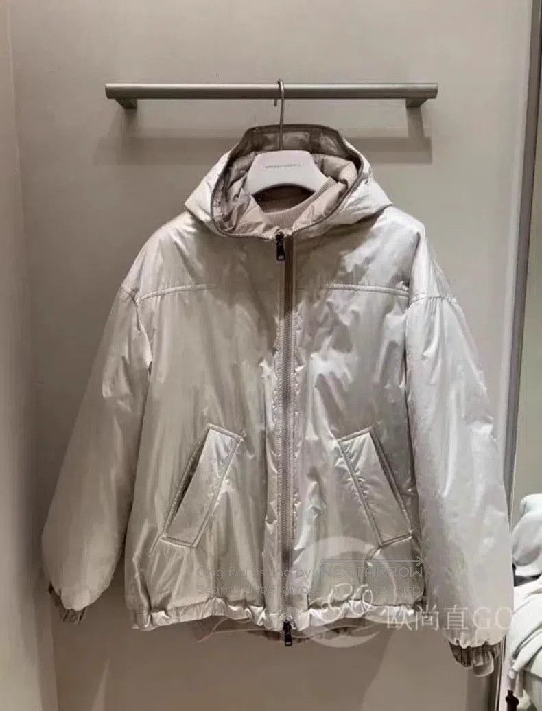 Brunello Cucinelli Brunello Cucinelli Beaded Goose Down Dual-Faced Puffer Jac Size XS / US 0-2 / IT 36-38 - 1 Thumbnail
