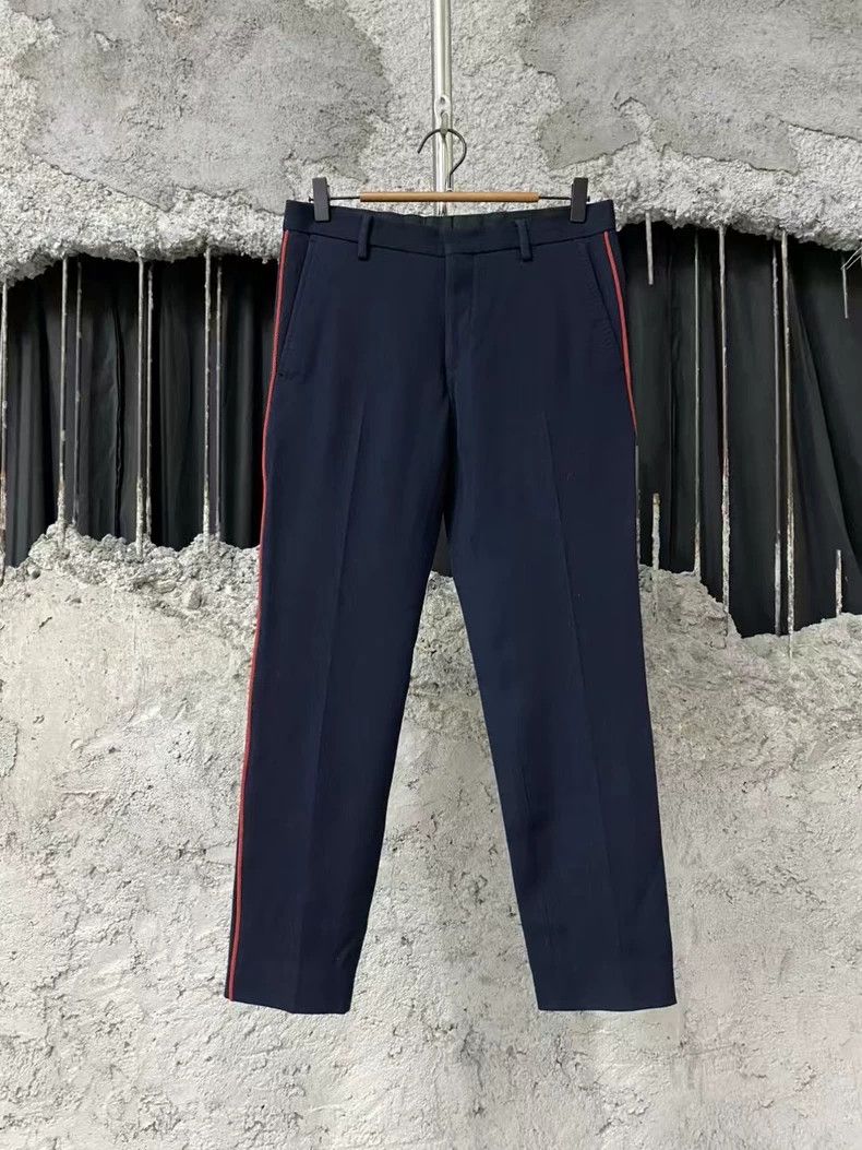 Dries Van Noten dries van noten Red and blue trousers Size US 28 / EU 44 - 1 Thumbnail