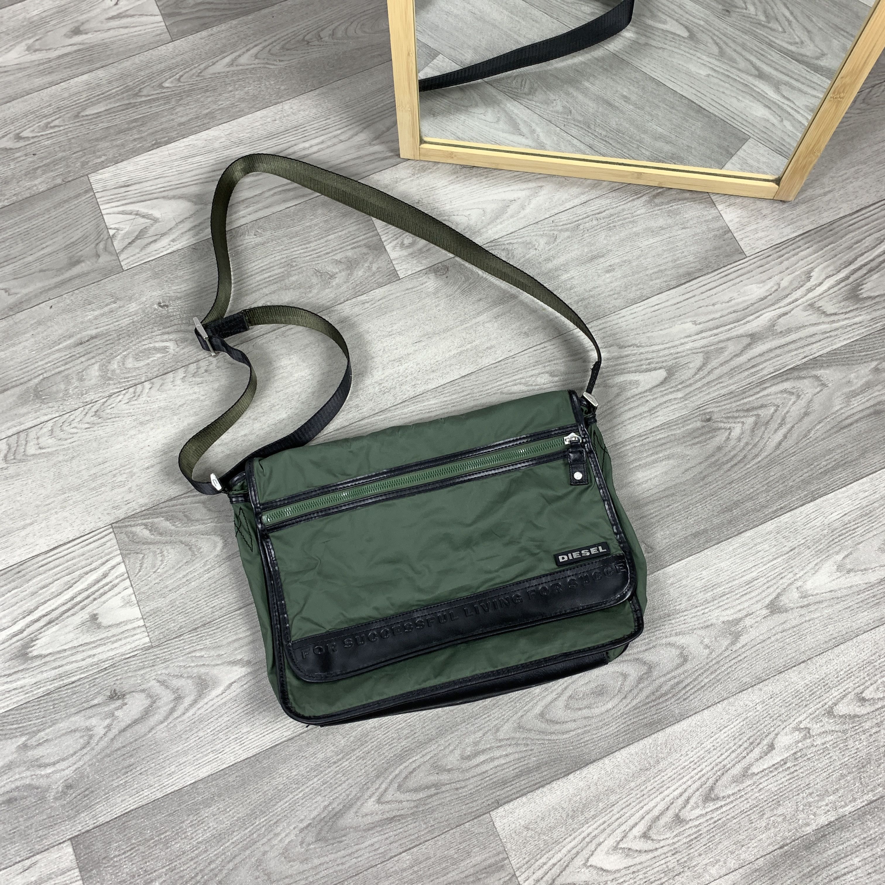 Diesel × Streetwear × Vintage Rare Diesel military cargo Y2K sling