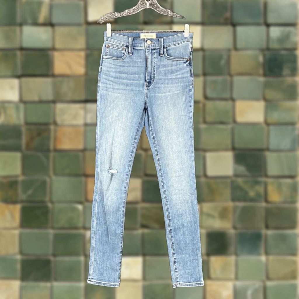 Madewell VINTAGE Madewell Skinny Jeans Women 25 Blue Distressed 11” Roadtripper Size 42" / US 20 - 1 Thumbnail