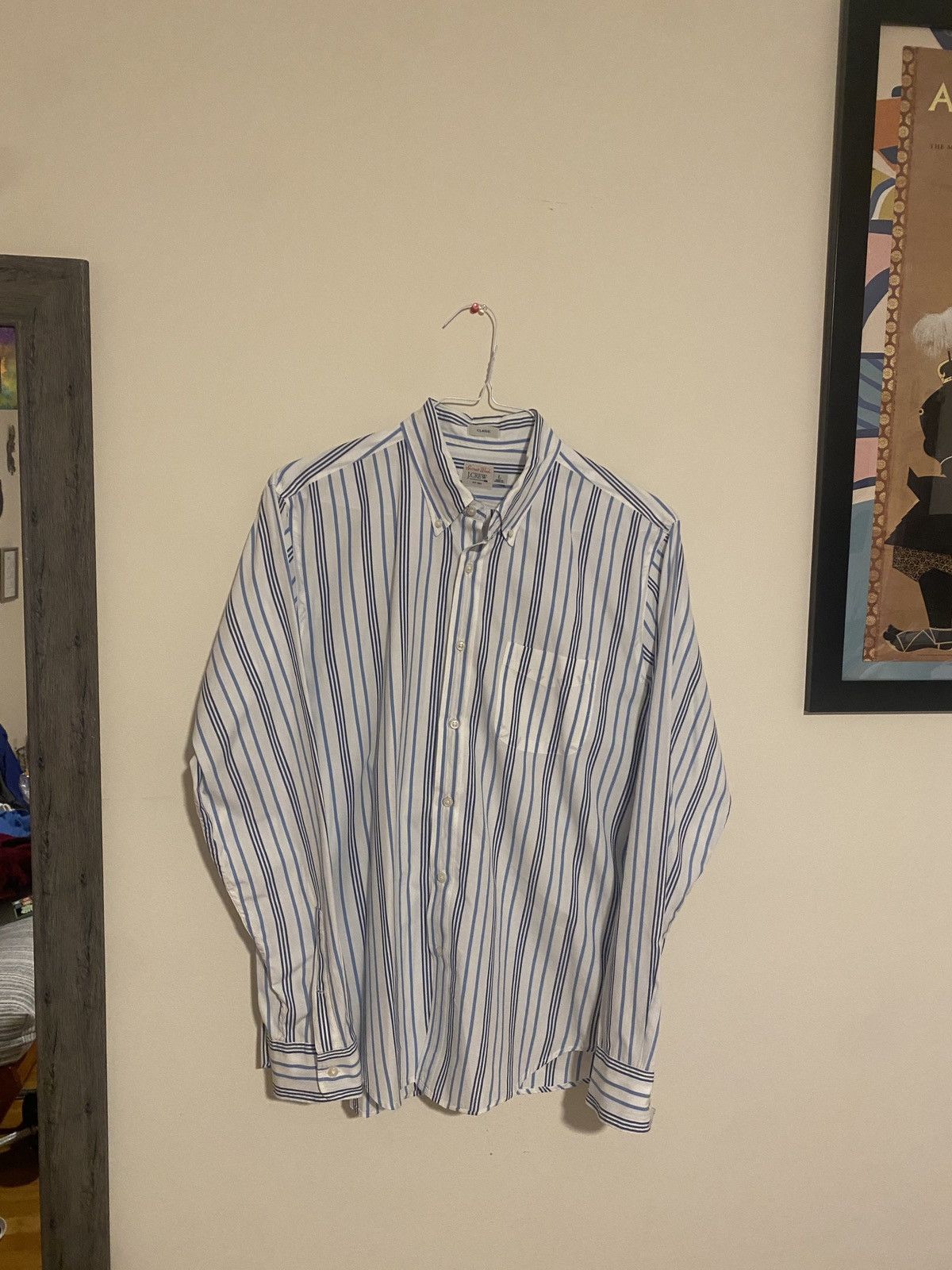 J.Crew J crew blue vertical stripe shirt Size US L / EU 52-54 / 3 - 1 Thumbnail
