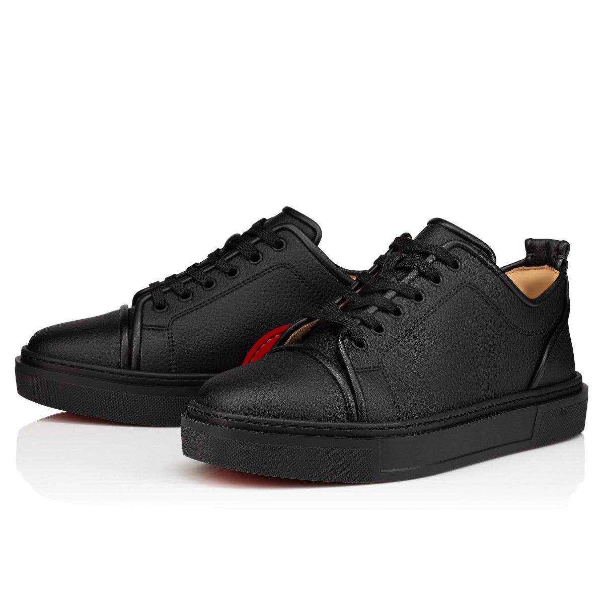 Christian Louboutin o1bcso1str1024 Adolon Junior Flat in Black Size US 12 / EU 45 - 1 Thumbnail