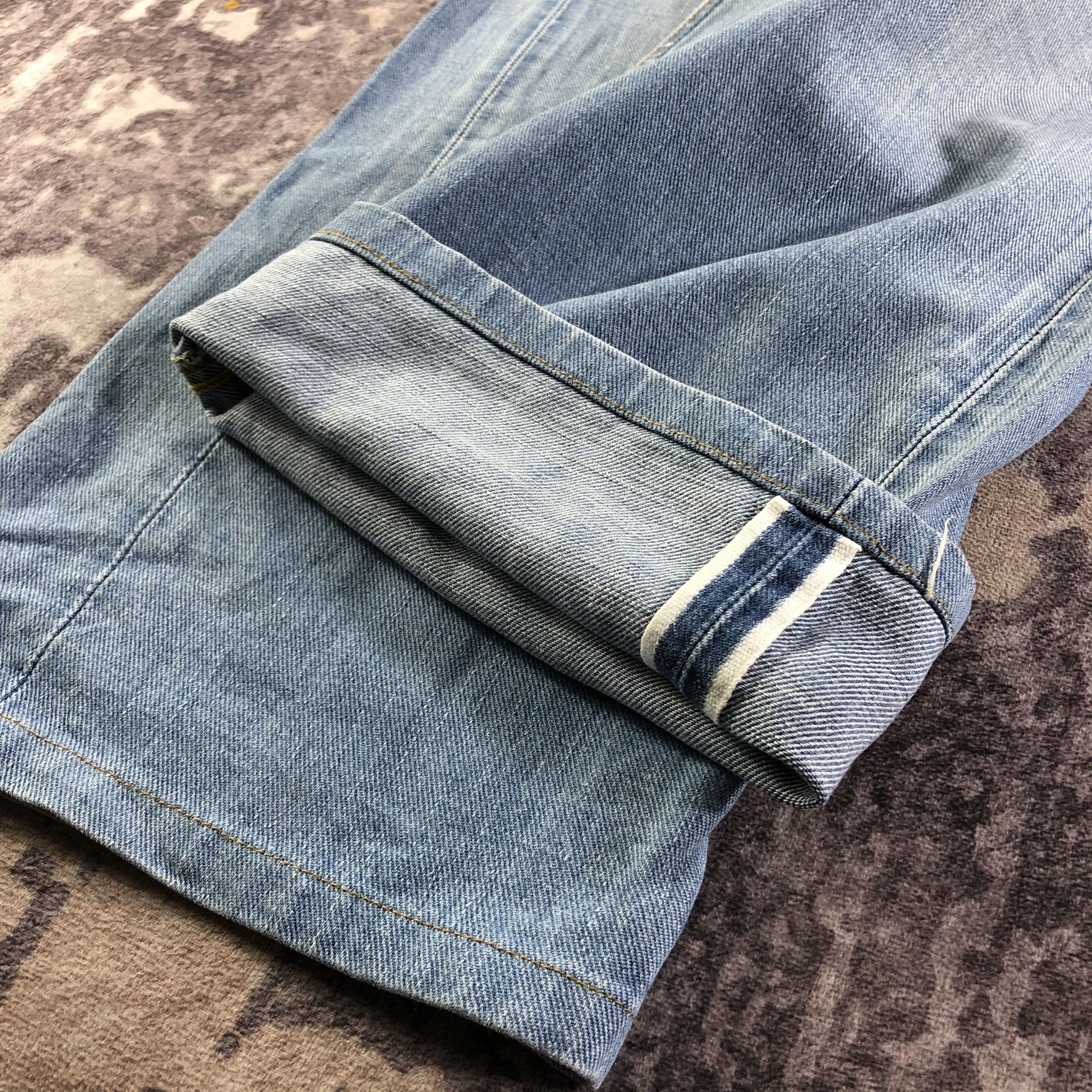 Lee × Vintage Vintage Blue Wash Lee Selvedge Jeans-JM3675 Size 29" - 6 Thumbnail