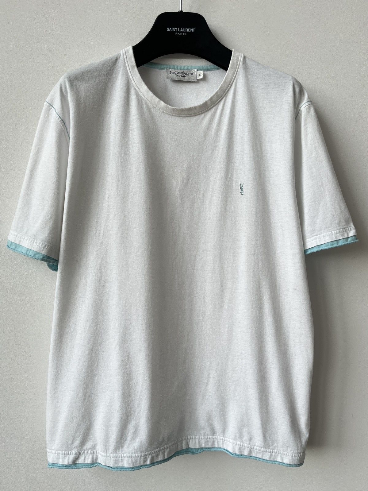Yves Saint Laurent Vintage Yves Saint Laurent Tee YSL Paris Cropped Boxy Size US M / EU 48-50 / 2 - 3 Thumbnail