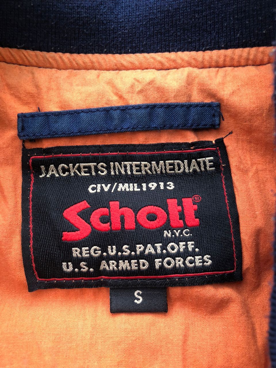 Schott Vintage Schott NYC "USS Schott" Patch Style Bomber Jacket Size US S / EU 44-46 / 1 - 3 Thumbnail