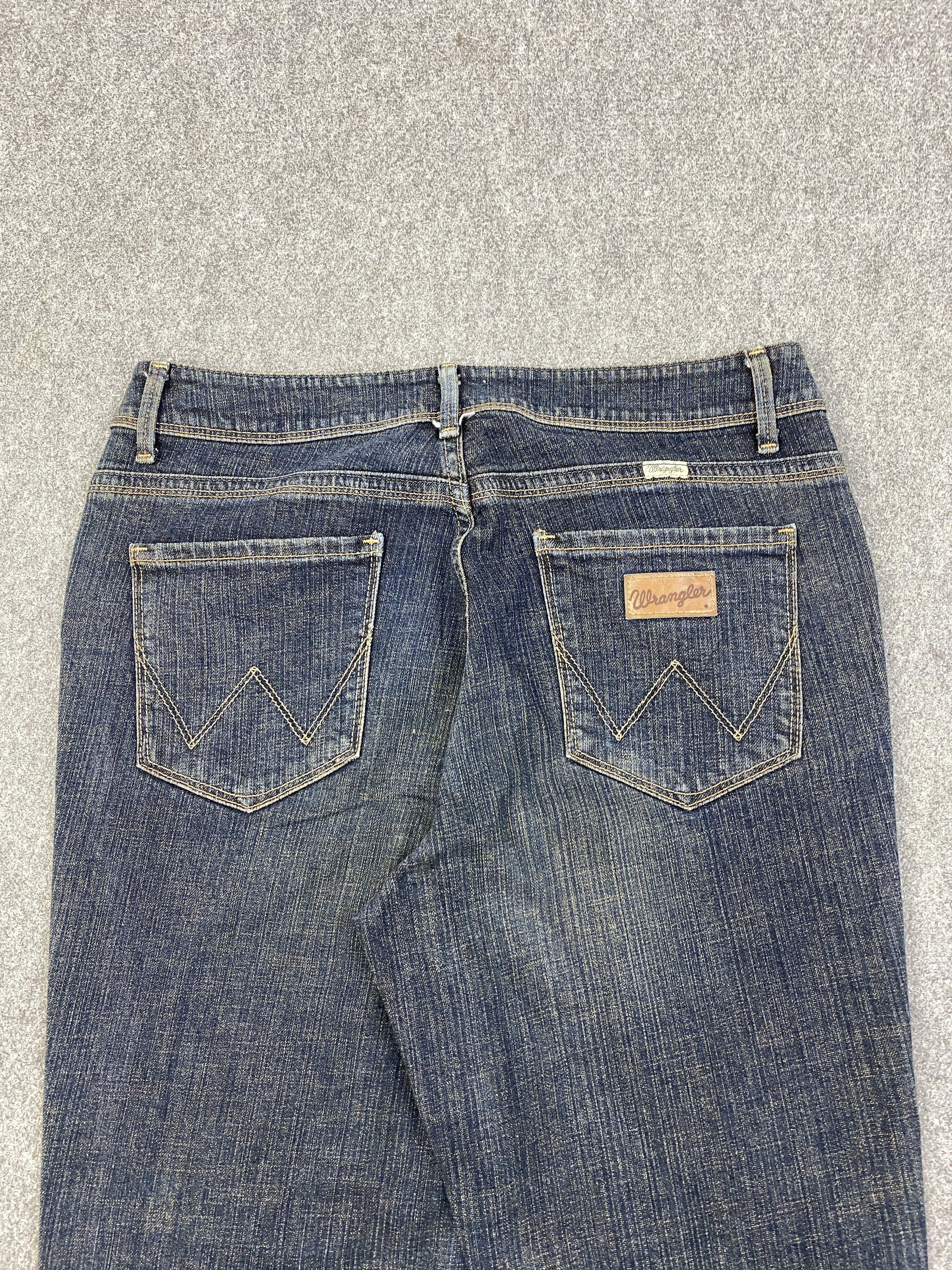 Wrangler Vintage Wrangler Blue Black Bootcut Denim DP2845 Size US 31 - 4 Thumbnail