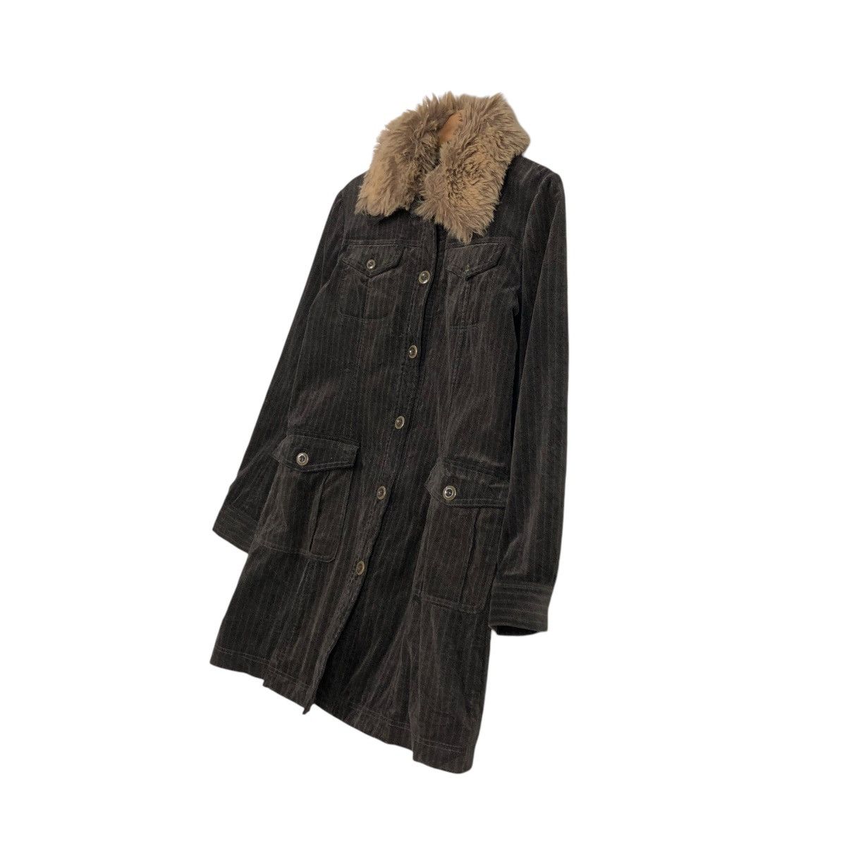 Tornado Mart 🔥VINTAGE HICKORY CHORE JACKET TORNADO MART MINK FUR COLLAR Size S / US 4 / IT 40 - 4 Thumbnail