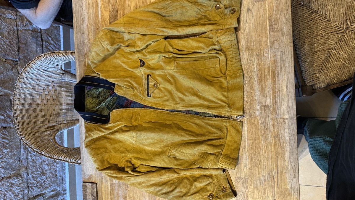 Vintage Echte Ziegenvelour-Lederjacke Kapraun Vintage Bomber Size US L / EU 52-54 / 3 - 10 Thumbnail