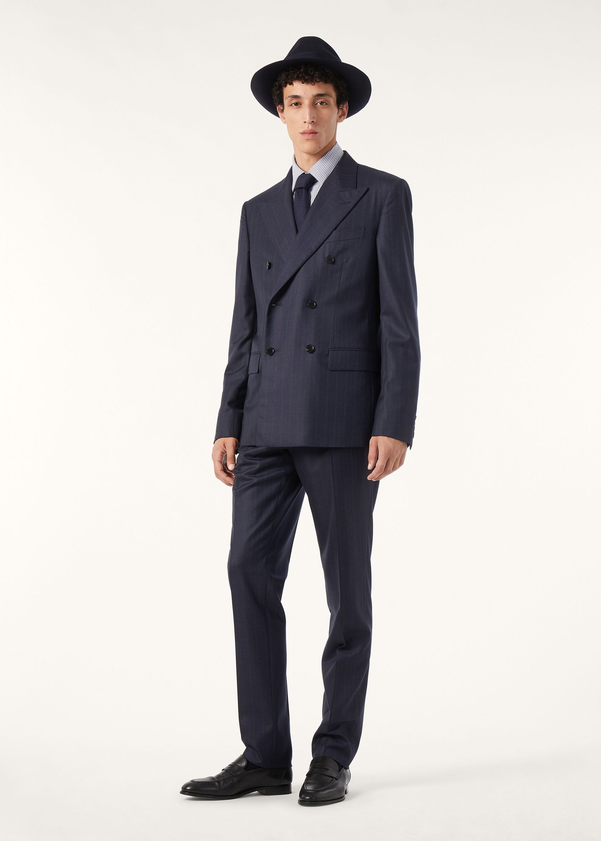 Loro Piana os11x0426 FAQ9802 International Suit in Blue Size US XL / EU 56 / 4 - 5 Thumbnail