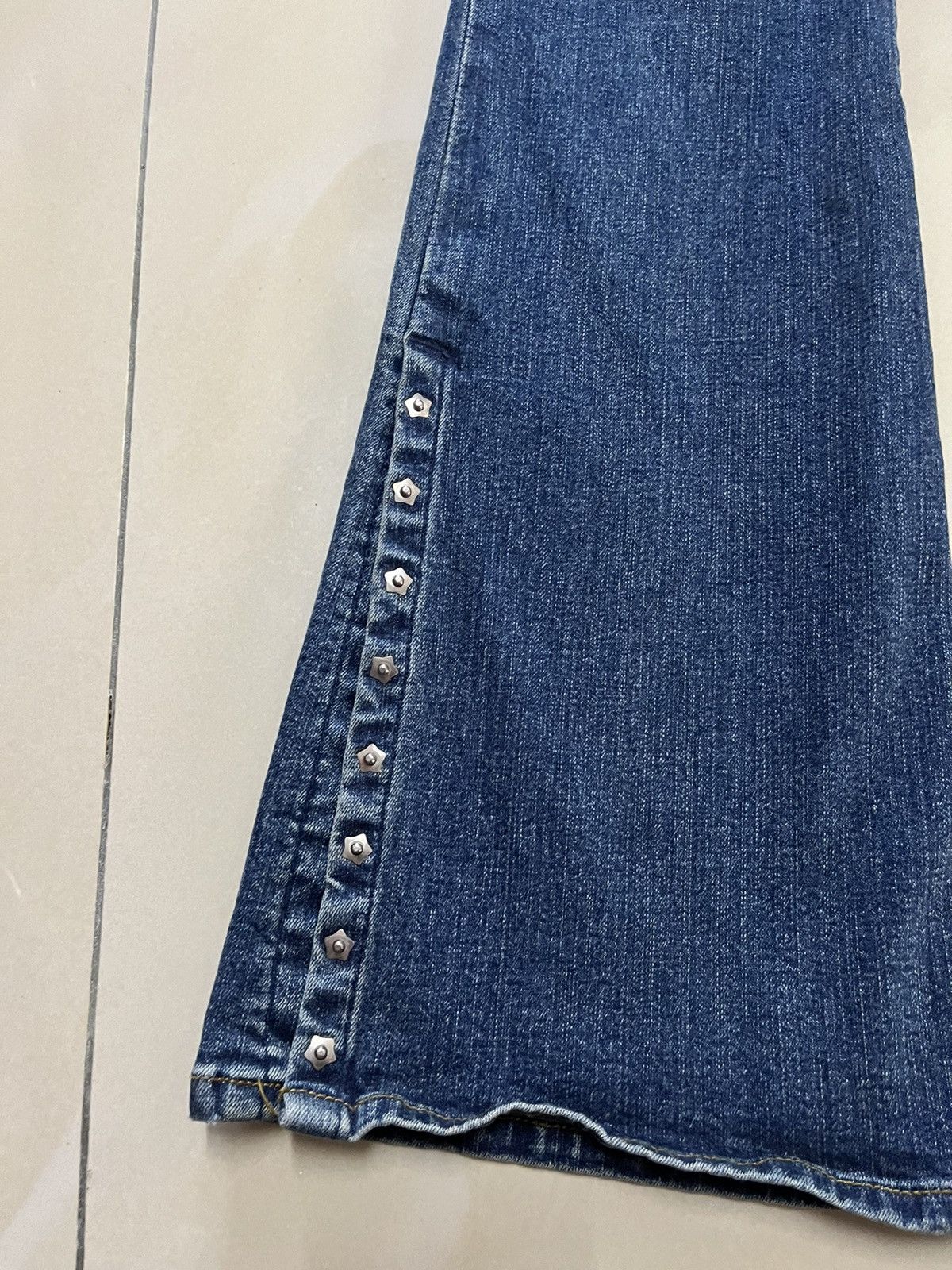 Tornado Mart Flare Jeans comoco Iron star bead wideleg Size US 29 - 3 Thumbnail