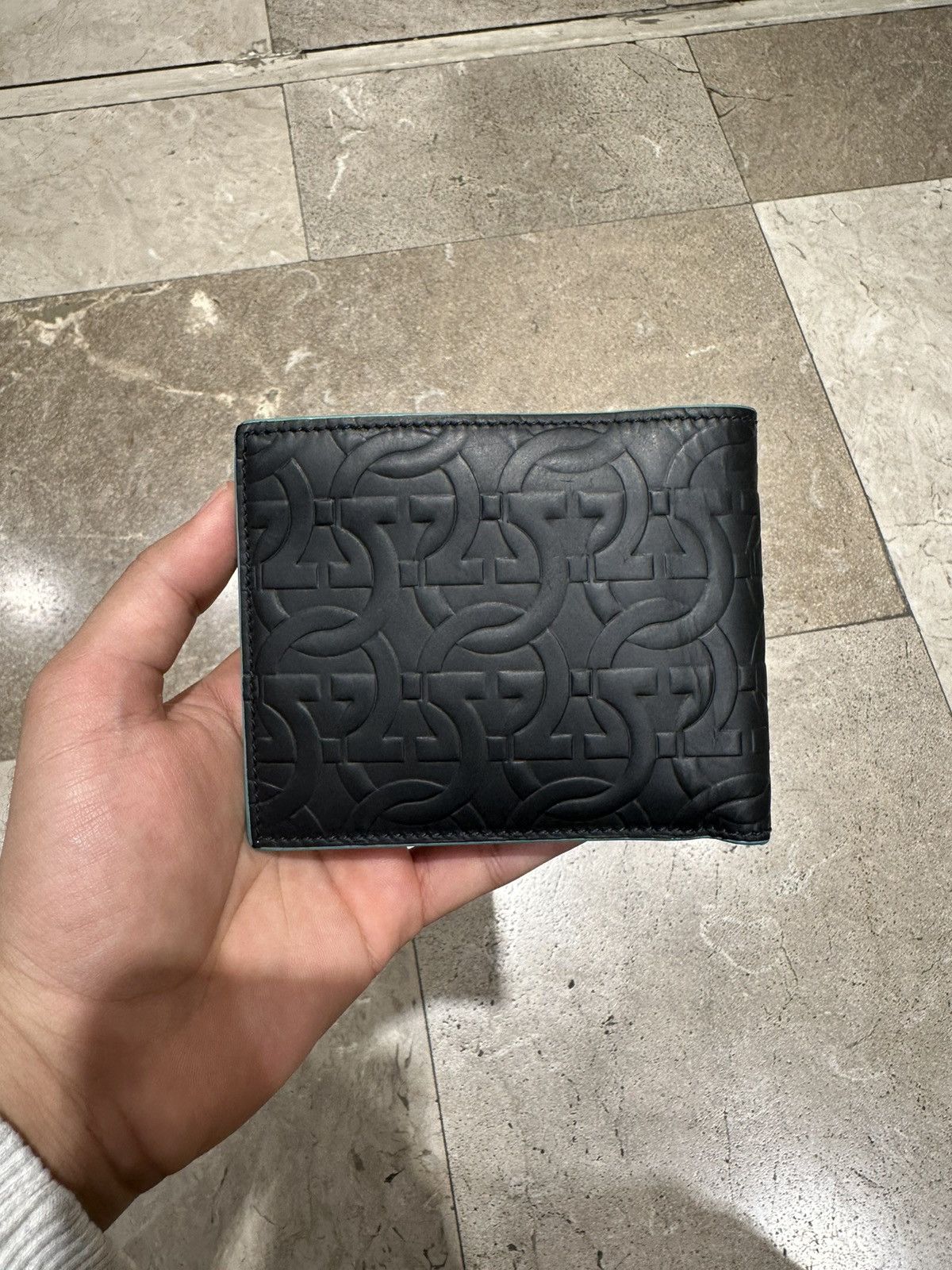 image of Salvatore Ferragamo Black Bifold Wallet, Men's