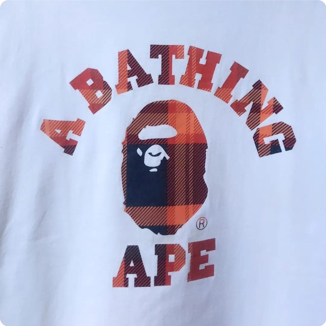 Bape BAPE HEAD PLAID TSHIRT Size US L / EU 52-54 / 3 - 3 Thumbnail