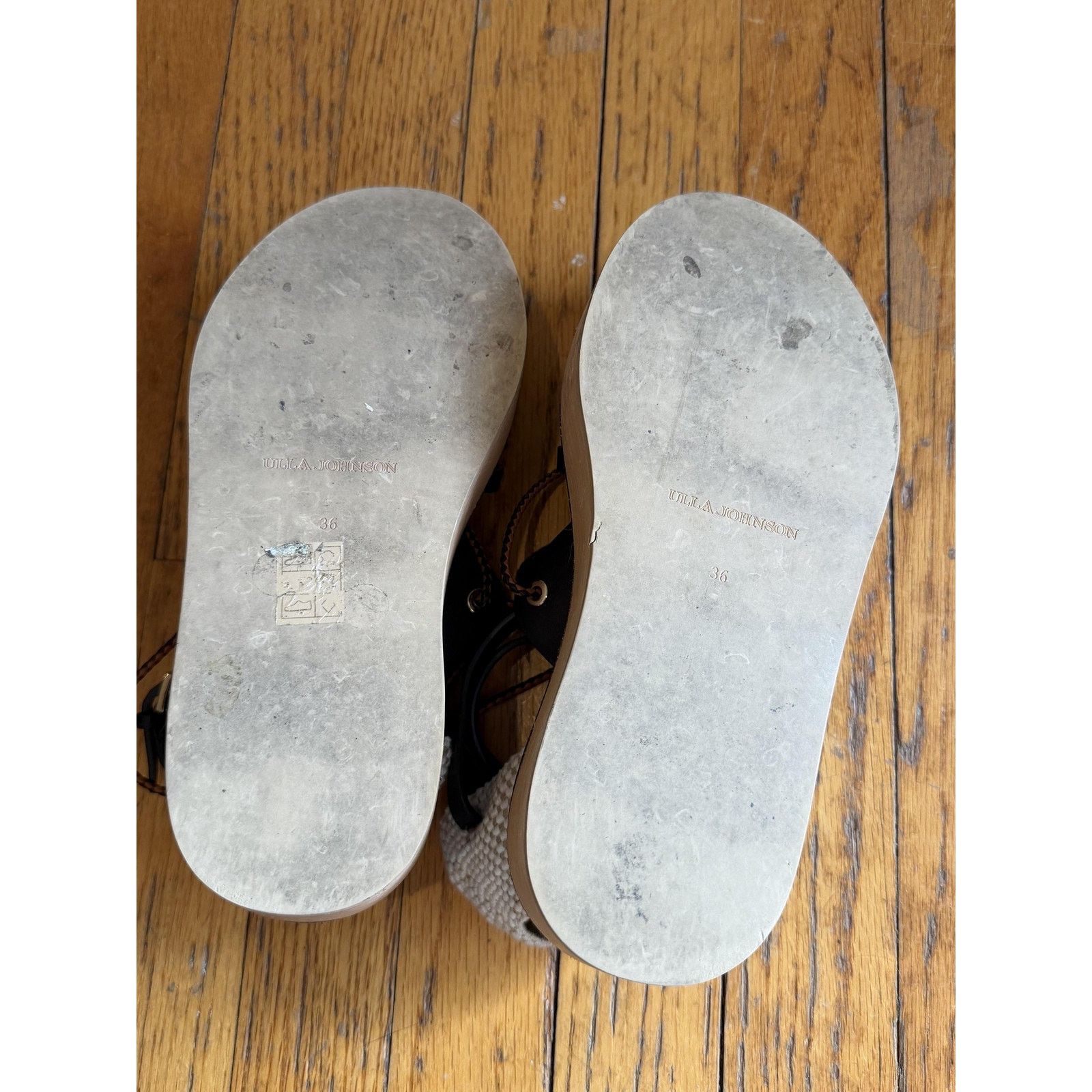 Ulla Johnson Ulla Johnson Salinas Sandals 6/36 Black Leather Platform Size US 6 / IT 36 - 10 Thumbnail