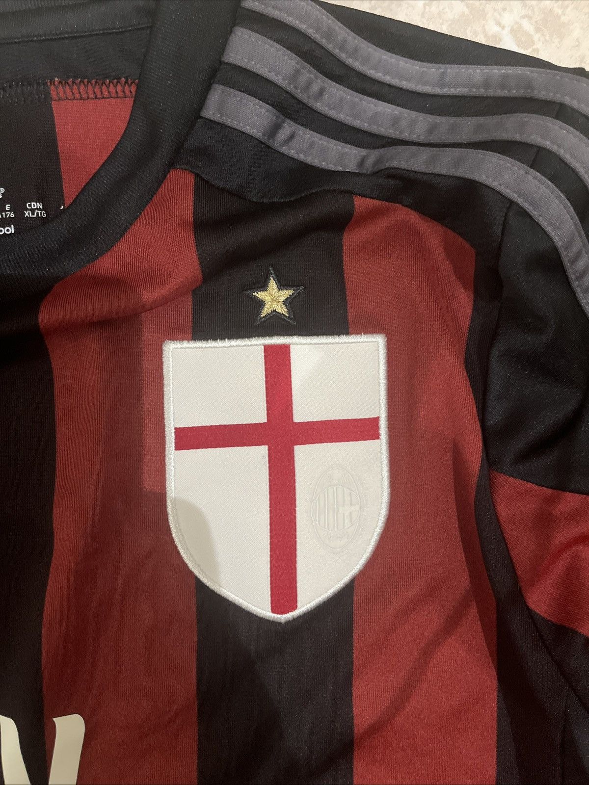 Adidas AC Milan 2014/15 Home Shirt Adidas Fly Emirates – Rare Size US XS / EU 42 / 0 - 2 Thumbnail