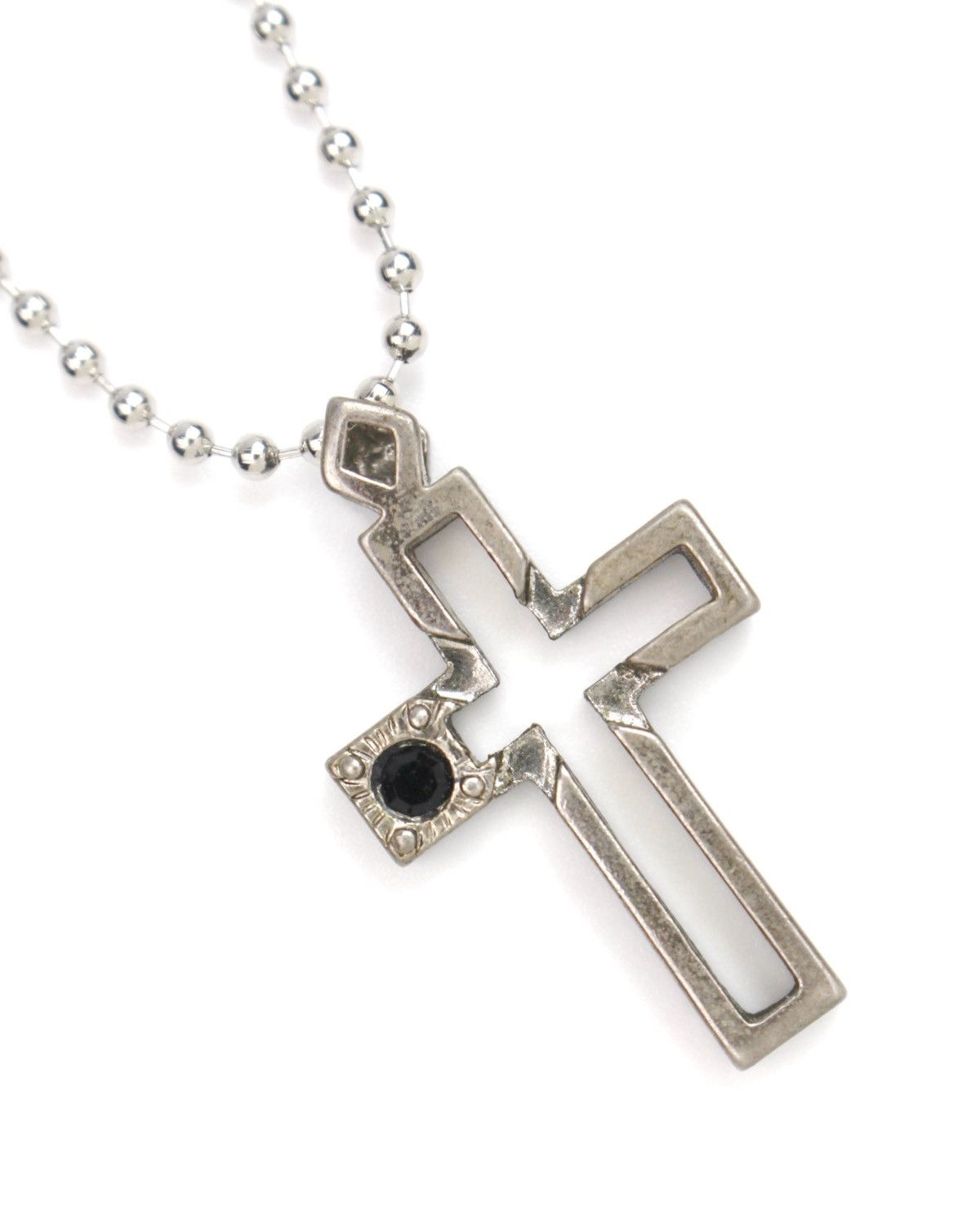 Hysteric Glamour 2000S JAPANESE MADE BLACK GEM CROSS NECKLACE Size ONE SIZE - 3 Thumbnail