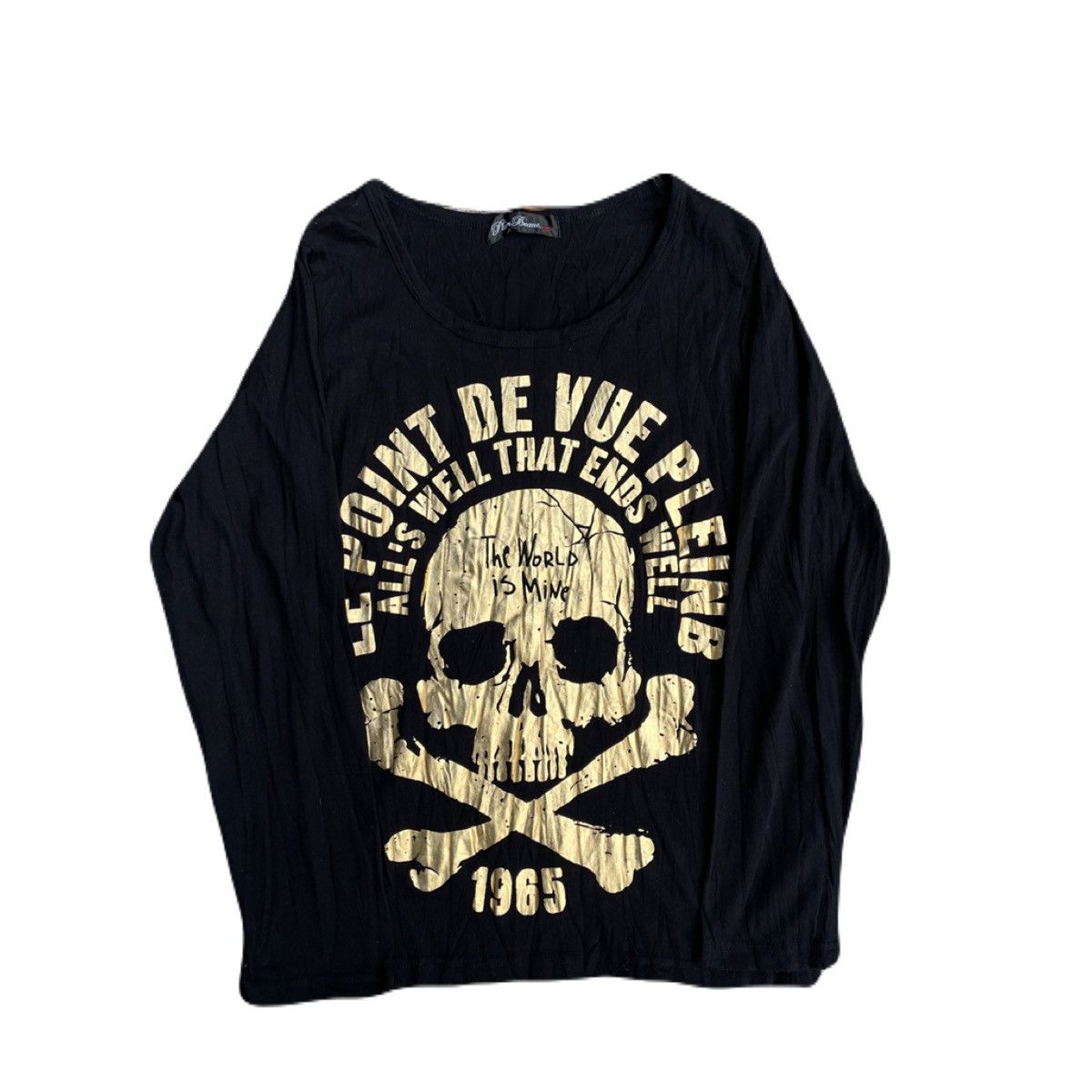 If Six Was Nine 2000s Japanese archive Glitter Skull Poem Long Sleeve Tee Size US XS / EU 42 / 0 - 2 Thumbnail
