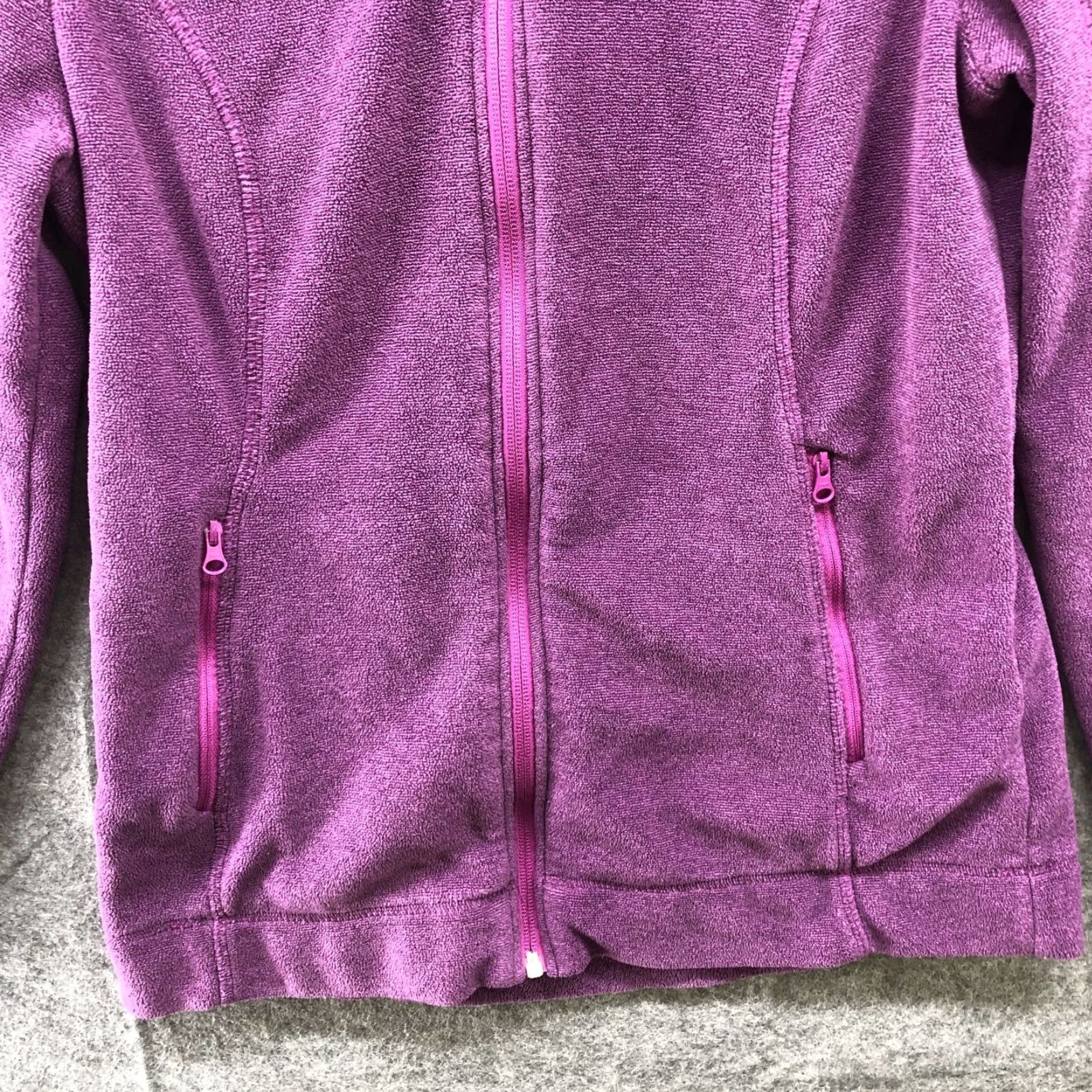 Vintage DECATHLON Quechua Fleece Jacket Womens XS Full Zip Lightweight Purple Pink Jacket Womens XS Purple Pink Outdoor Winter Fall Casual Travel Size XS / US 0-2 / IT 36-38 - 4 Thumbnail