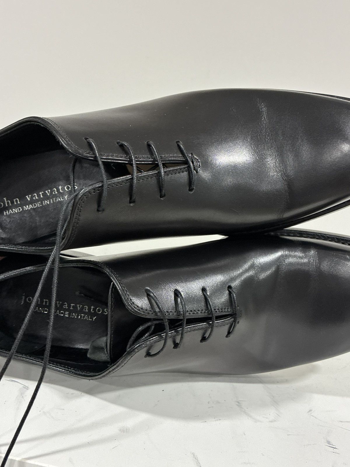 John Varvatos Regent Black Leather Oxford Size 11.5 Size US 11.5 / EU 44-45 - 11 Thumbnail