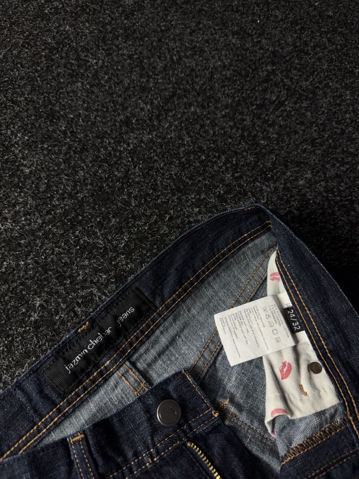 Japanese Brand Luxury Jazmin Chebar Denim Jeans 24/32 Dark Wash Y2K Look Size 24" / US 00 / IT 34 - 7 Thumbnail
