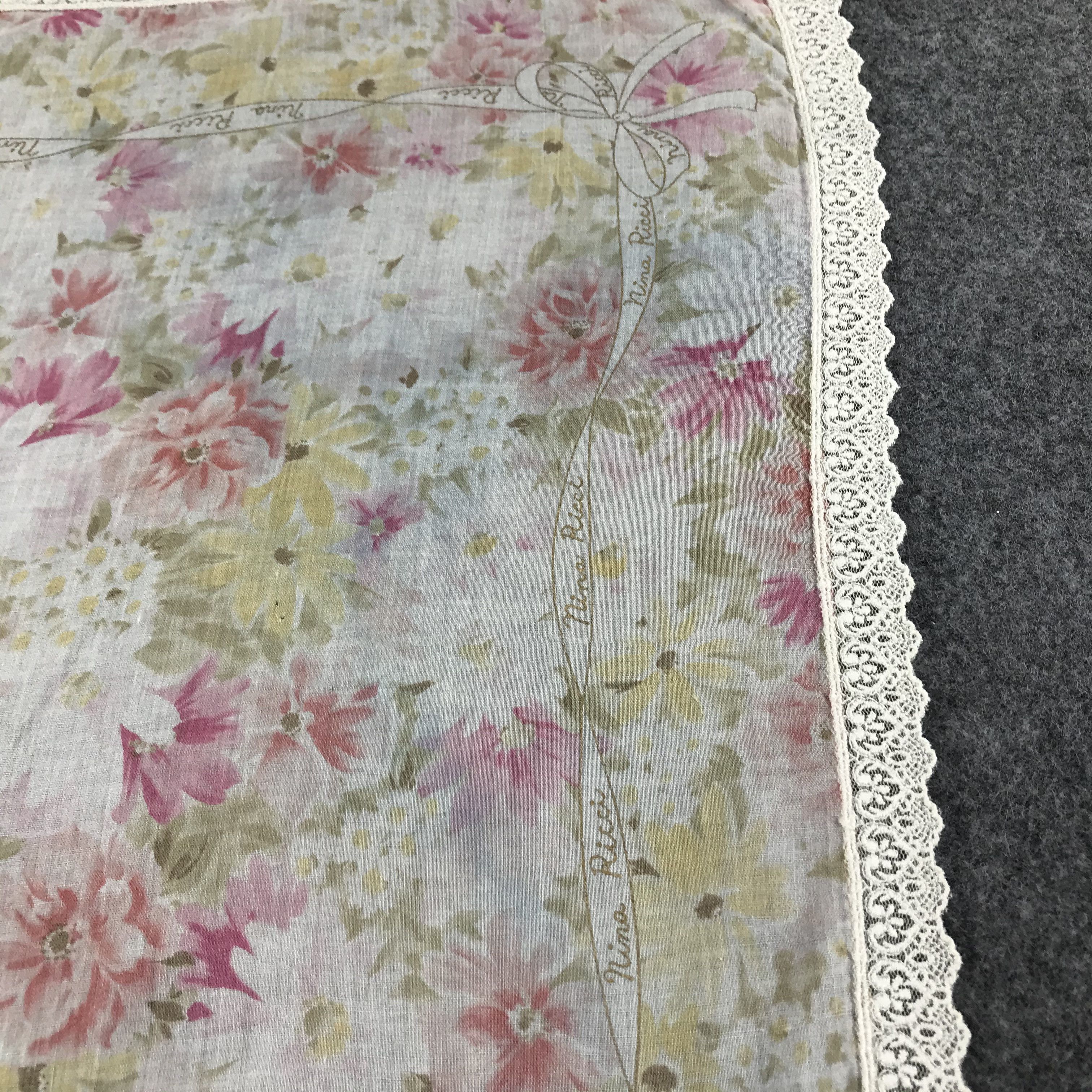Nina Ricci Nina Ricci Floral Handkerchief Neckerchief Bandana H181 Size ONE SIZE - 6 Thumbnail