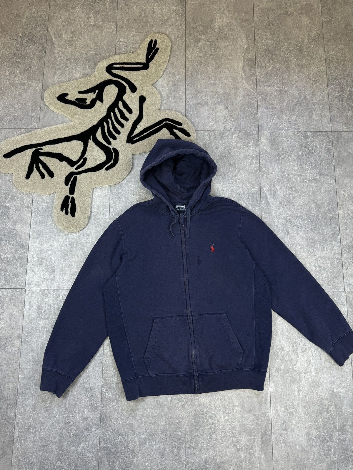 Polo Ralph Lauren × Vintage Mens Vintage Polo Ralph Lauren distressed zip hoodie y2k OG Size US L / EU 52-54 / 3 - 1 Thumbnail