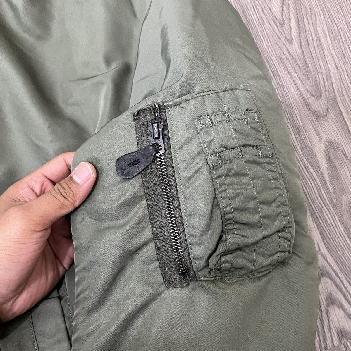Alpha Industries Hope Manufacturing inc Ma-1 Fly Bomber Jacket Army Size US M / EU 48-50 / 2 - 5 Thumbnail