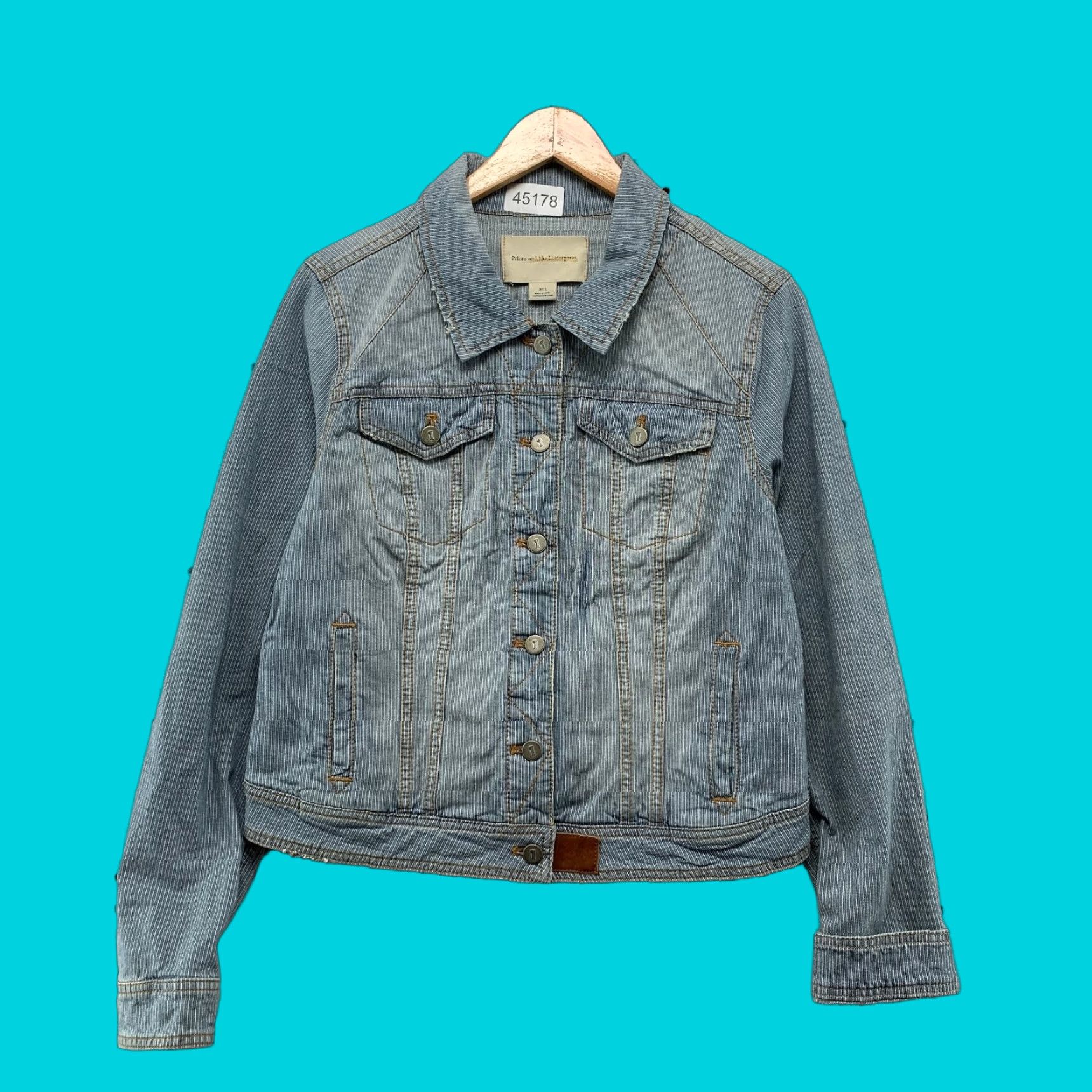 Vintage Pilcro Denim Jacket Womens Medium Blue Light Wash - Jacket - Pilcro - Denim - Blue - Casual - Women - M Size M / US 6-8 / IT 42-44 - 1 Thumbnail