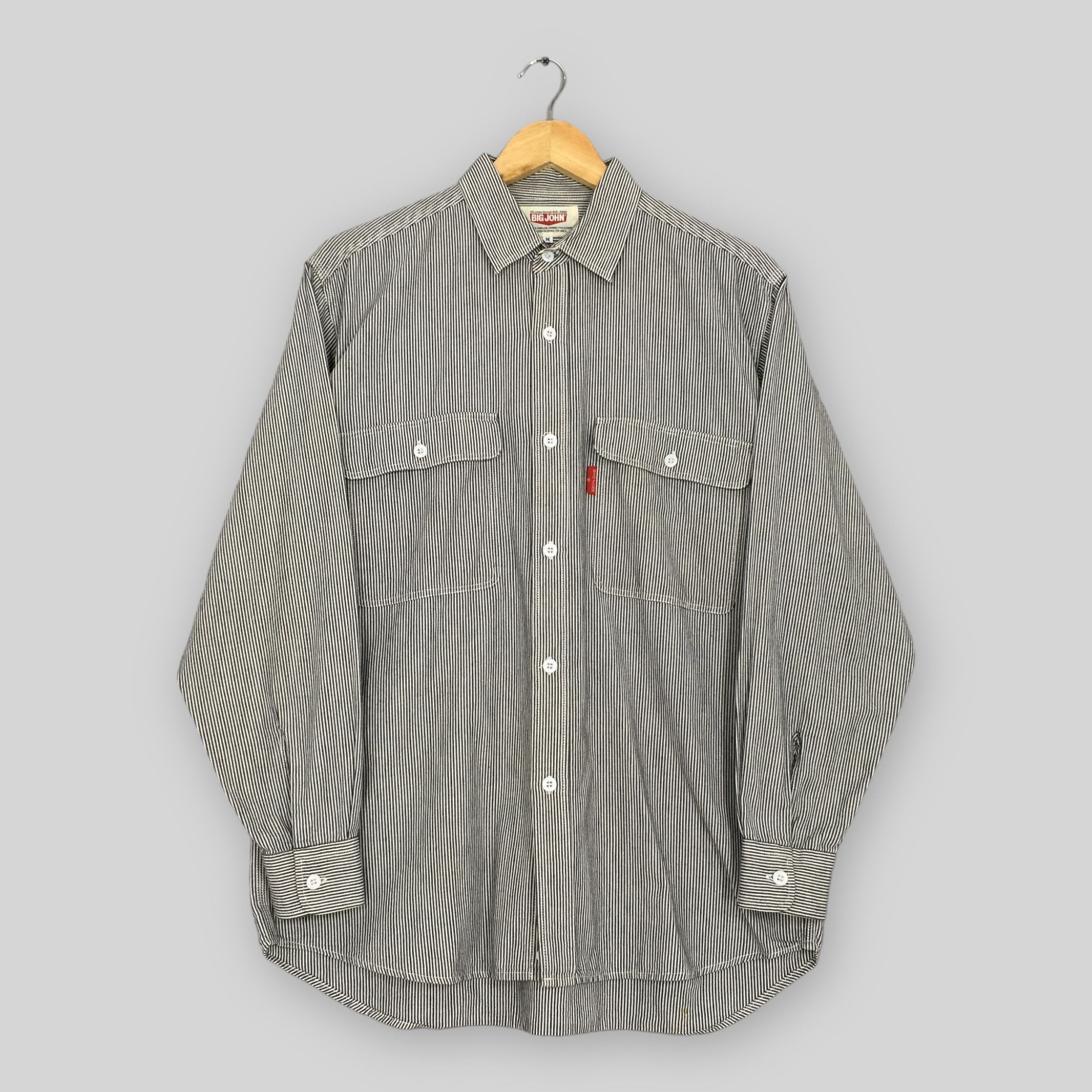 Big John × Mister Freedom Vintage Big John Hickory Work Shirt Medium Size US M / EU 48-50 / 2 - 1 Thumbnail