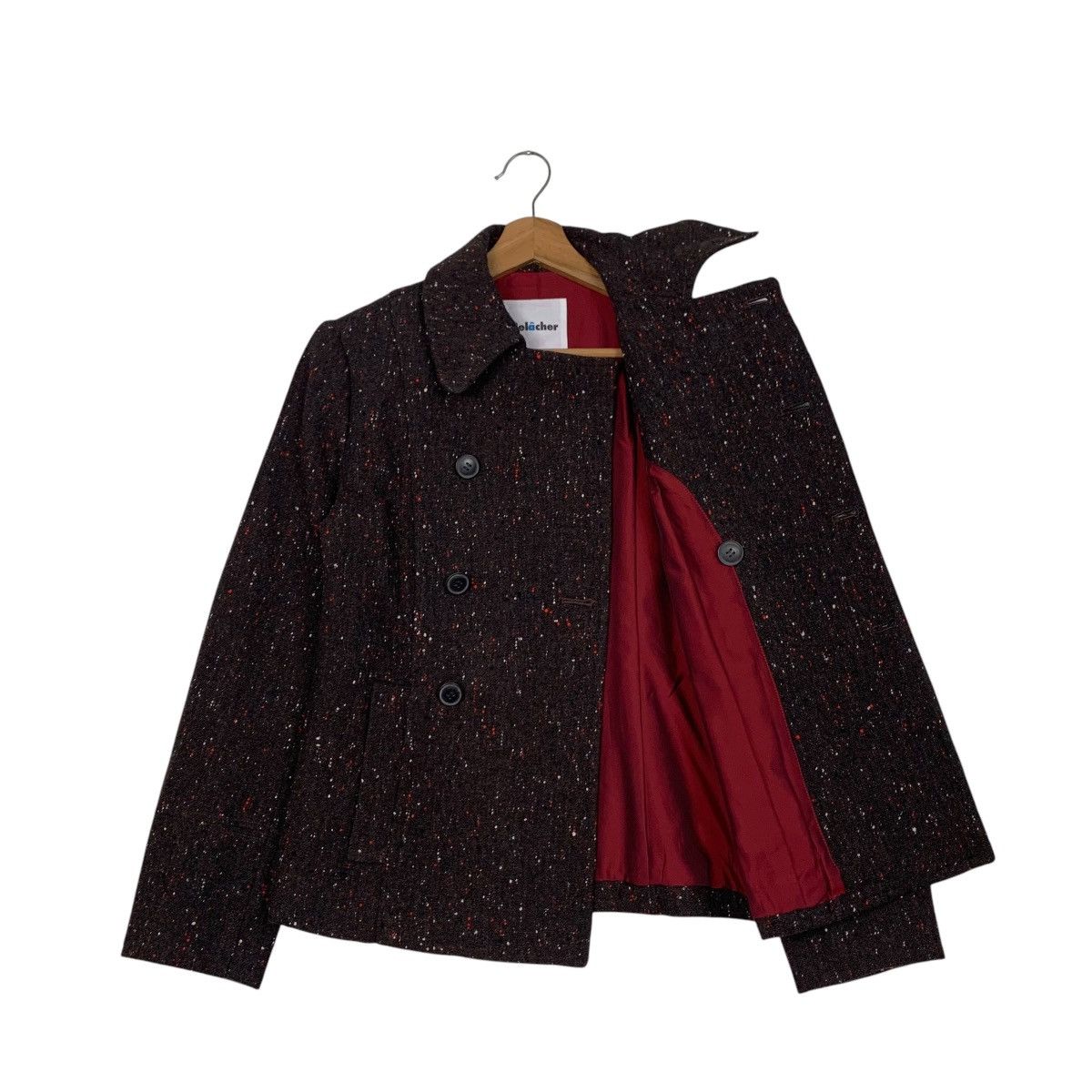Japanese Brand RELACHER Flecked Wool Double Breasted Coat #2739-C123 Size S / US 4 / IT 40 - 9 Thumbnail