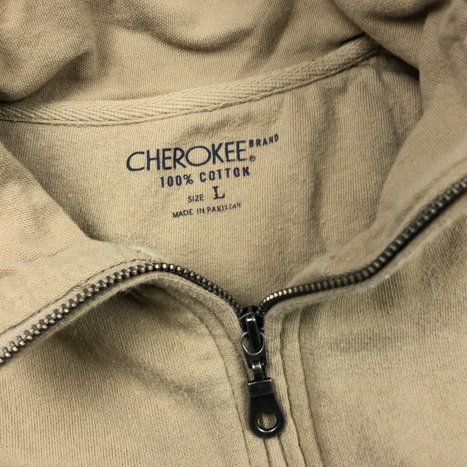 Cherokee Cherokee Brand Brown Tan 1/4 Zip Pullover Sweater Size US L / EU 52-54 / 3 - 3 Thumbnail