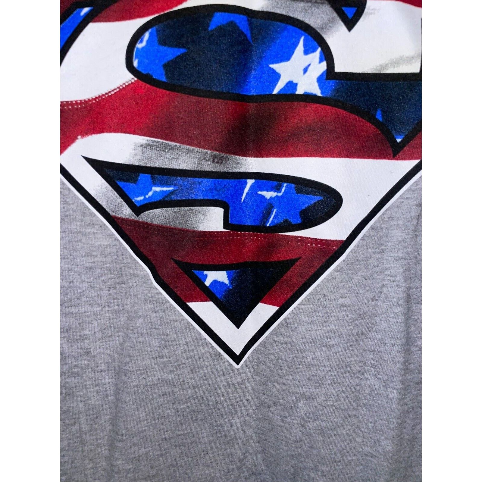 Jerzees Vintage Superman Ameria Shirt Super Man American Flag Tee M Size US M / EU 48-50 / 2 - 4 Thumbnail