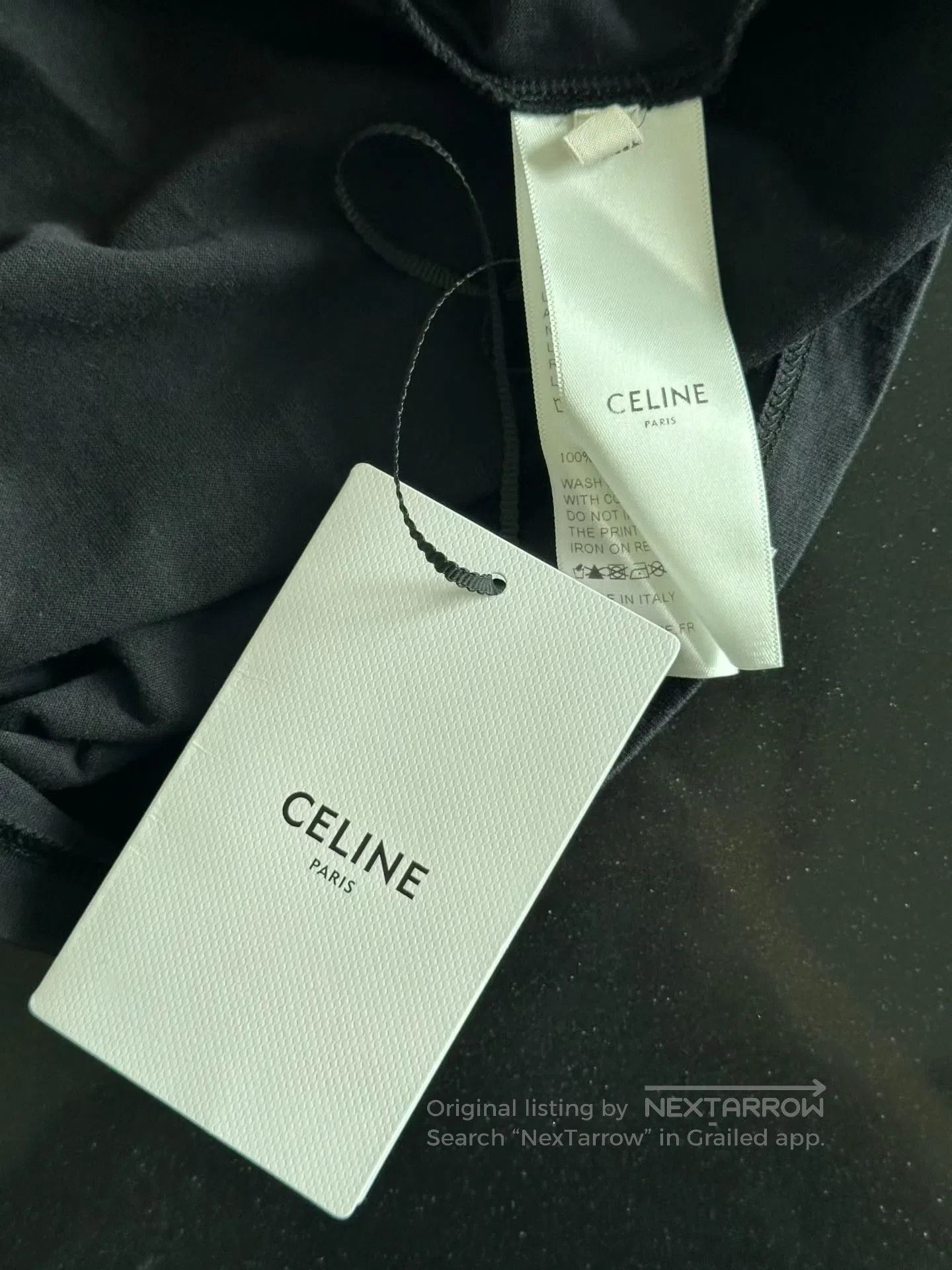 Celine CELINE Black Logo Short Sleeve| Size US M / EU 48-50 / 2 - 4 Thumbnail