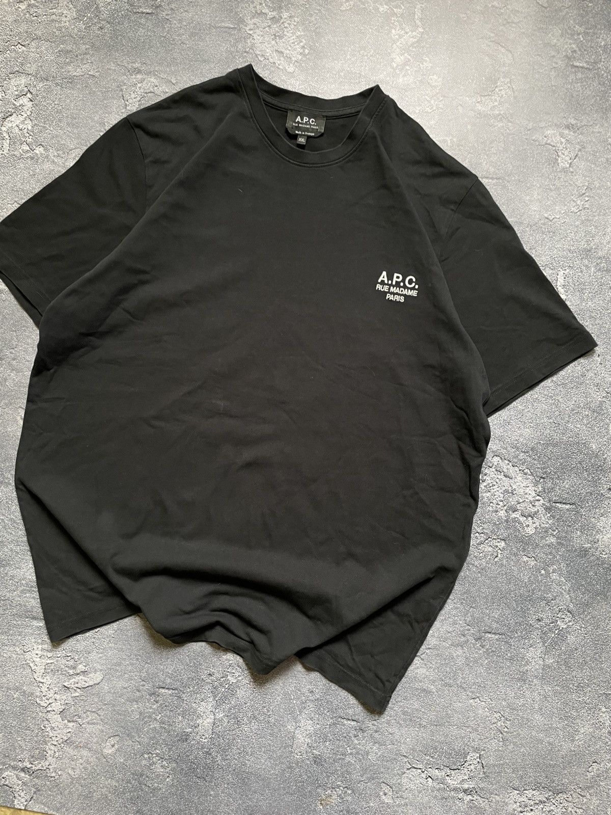A.P.C. × Japanese Brand × Vintage Vintage A.P.C. Rue Madame Paris Mini Logo T Shirt Y2K Rare Size US XXL / EU 58 / 5 - 3 Thumbnail