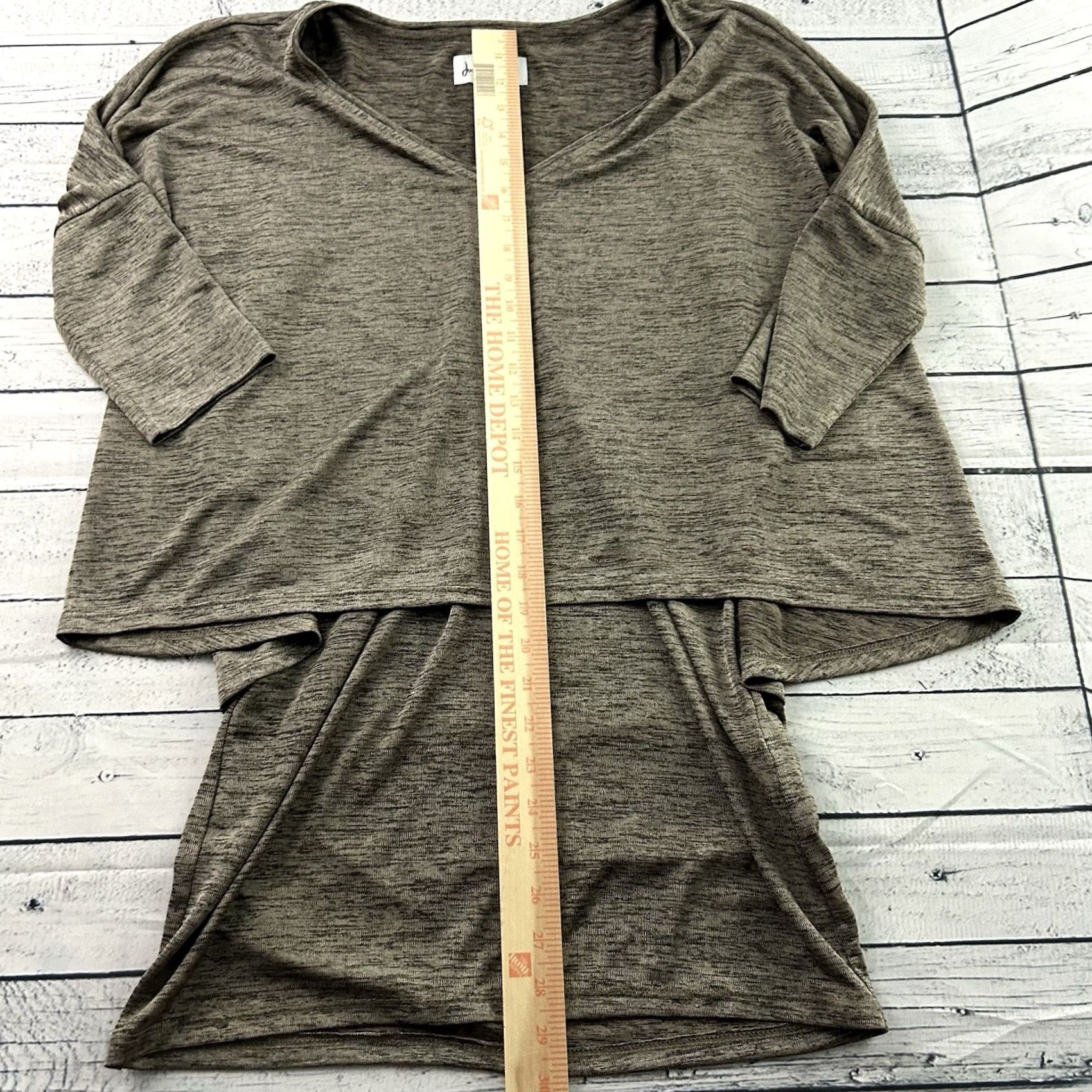 Joseph Ribkoff VINTAGE Joseph Ribkoff Gold Metallic Layered V Neck Tunic Top Womens 8 Gold Size M / US 6-8 / IT 42-44 - 3 Thumbnail