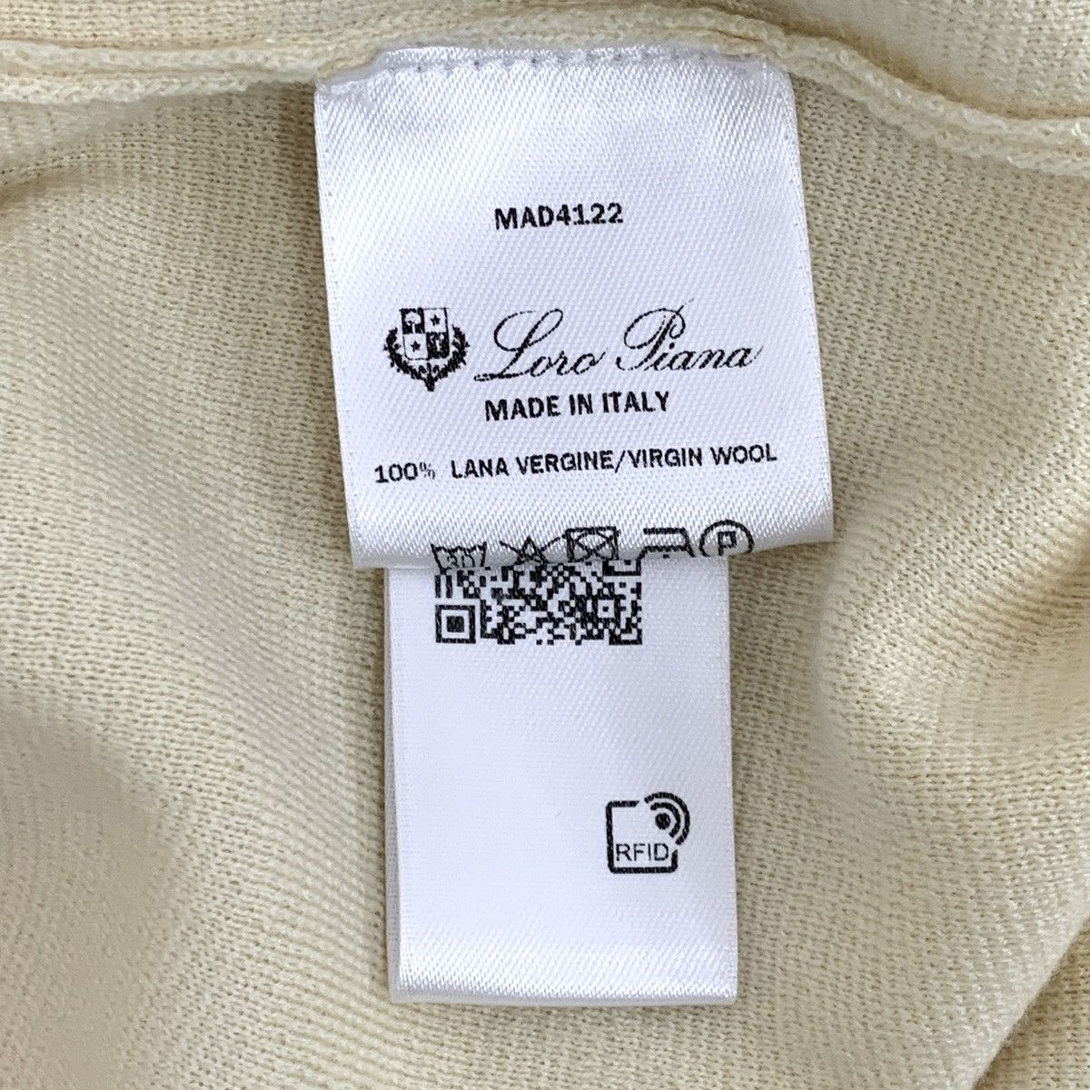 Loro Piana Loro Piana Beige Wool Lapel Long Sleeve Knit Sweater K26WX Size US L / EU 52-54 / 3 - 6 Thumbnail