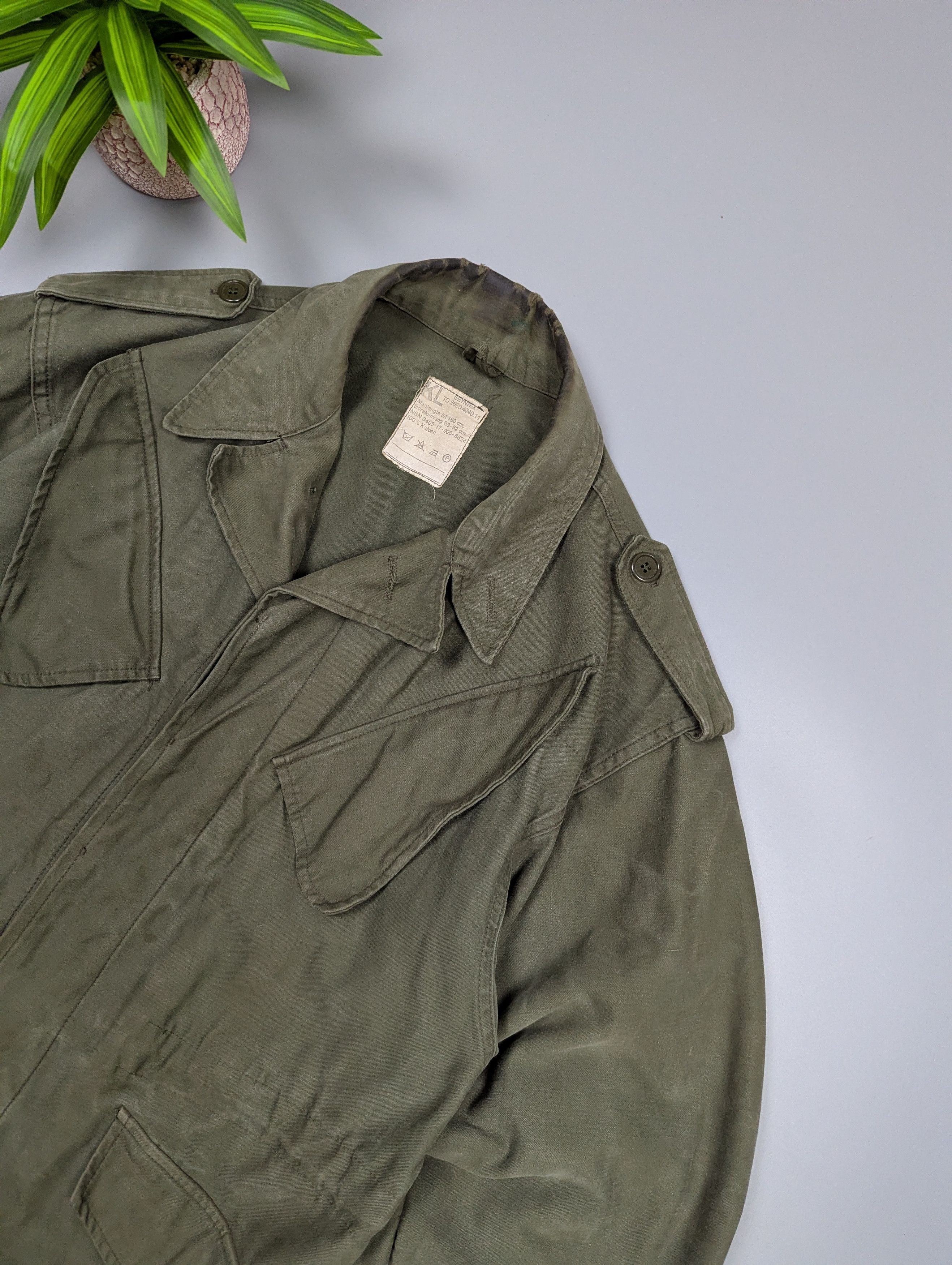 Vintage 1980s Dutch Army Field Jacket Military Cotton Utility Coat Size US M / EU 48-50 / 2 - 5 Thumbnail
