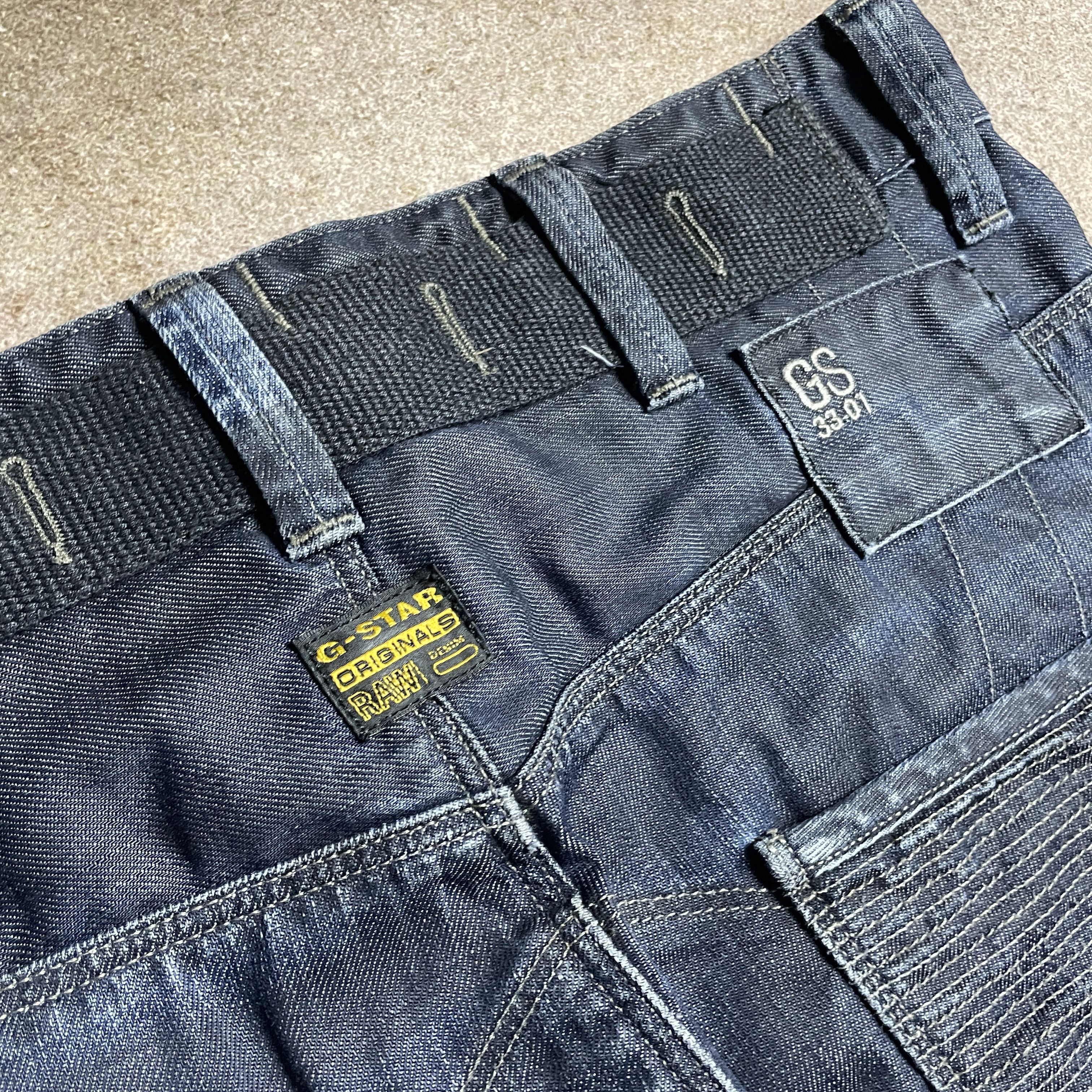 G-Star × Marc Newson ⭐ G-Star Raw Elwood 3301 Flared Denim Navy Jeans Pants Size US 34 / EU 50 - 10 Thumbnail