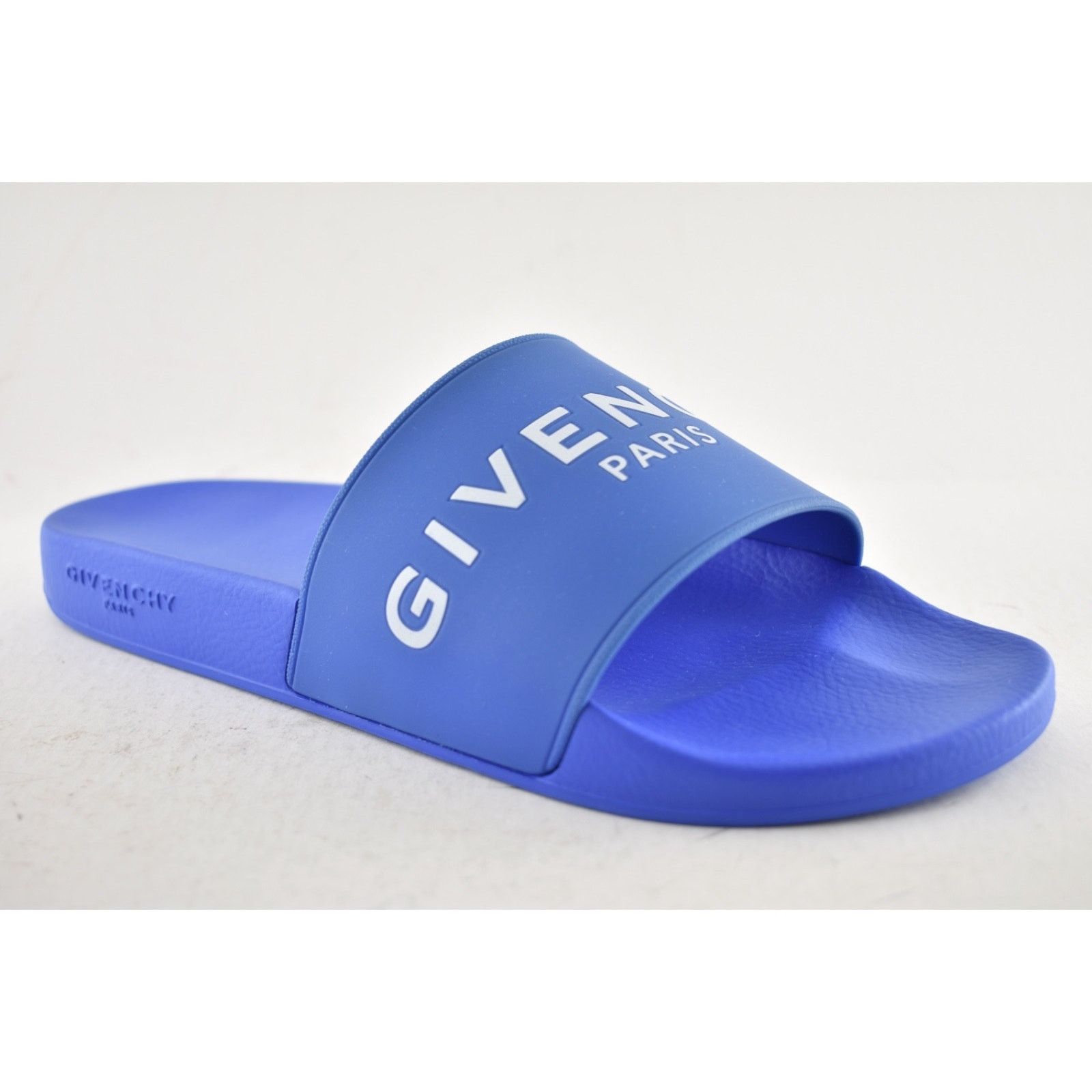 Givenchy Givenchy Blue White Logo Rubber Pool Slide 44 (US 11) Size US 11 / EU 44 - 4 Thumbnail