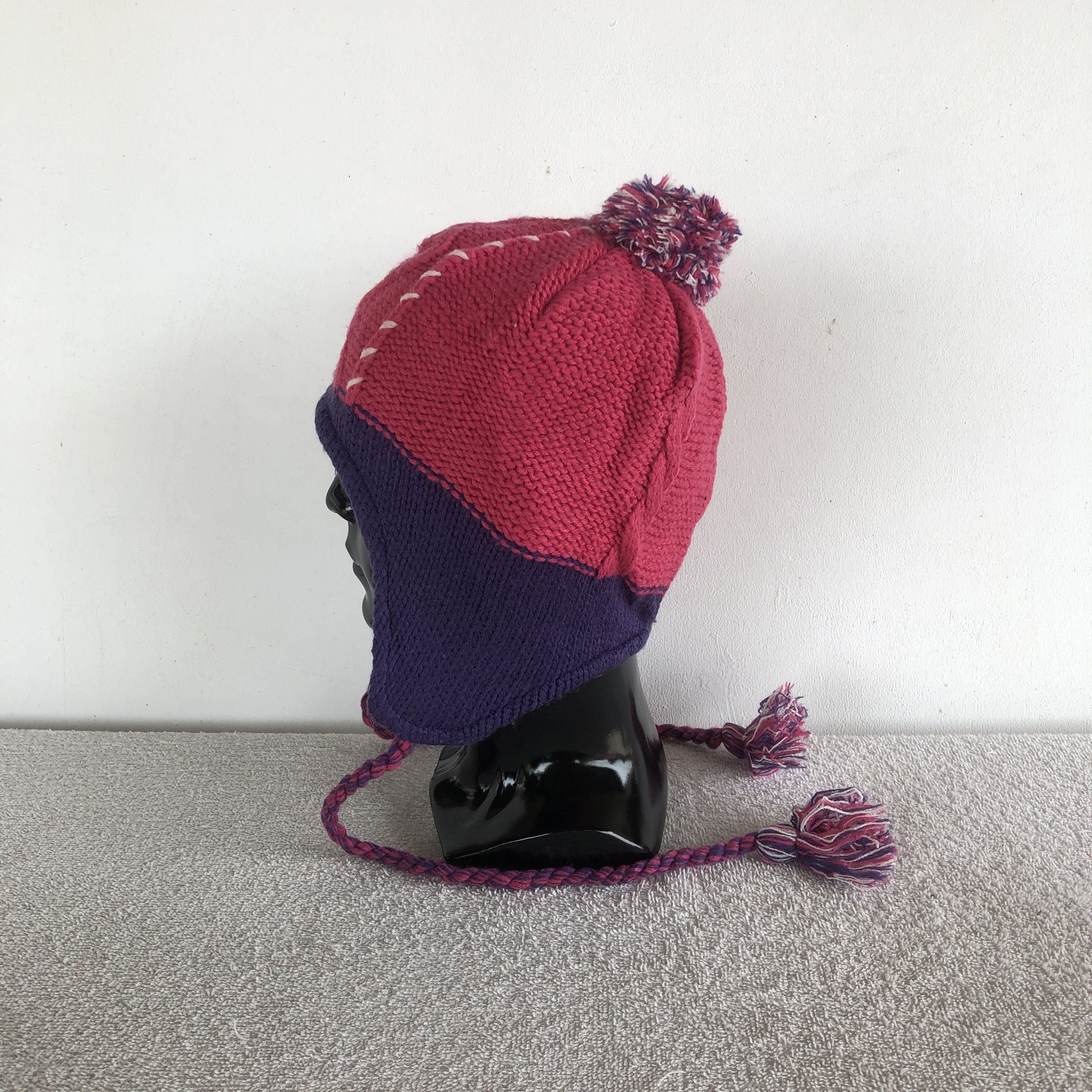Japanese Brand Gagou Tagou Earflap Hats Knitted Snow Caps Japanese Beanie Size ONE SIZE - 4 Thumbnail