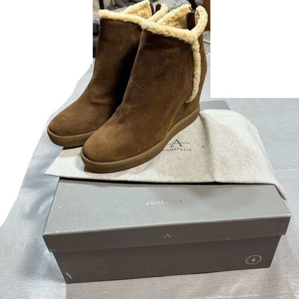 Aquatalia NWT New Aquatalia Charlie Pebble Suede Boots Made In Italy Size US 9.5 / IT 39.5 - 7 Thumbnail