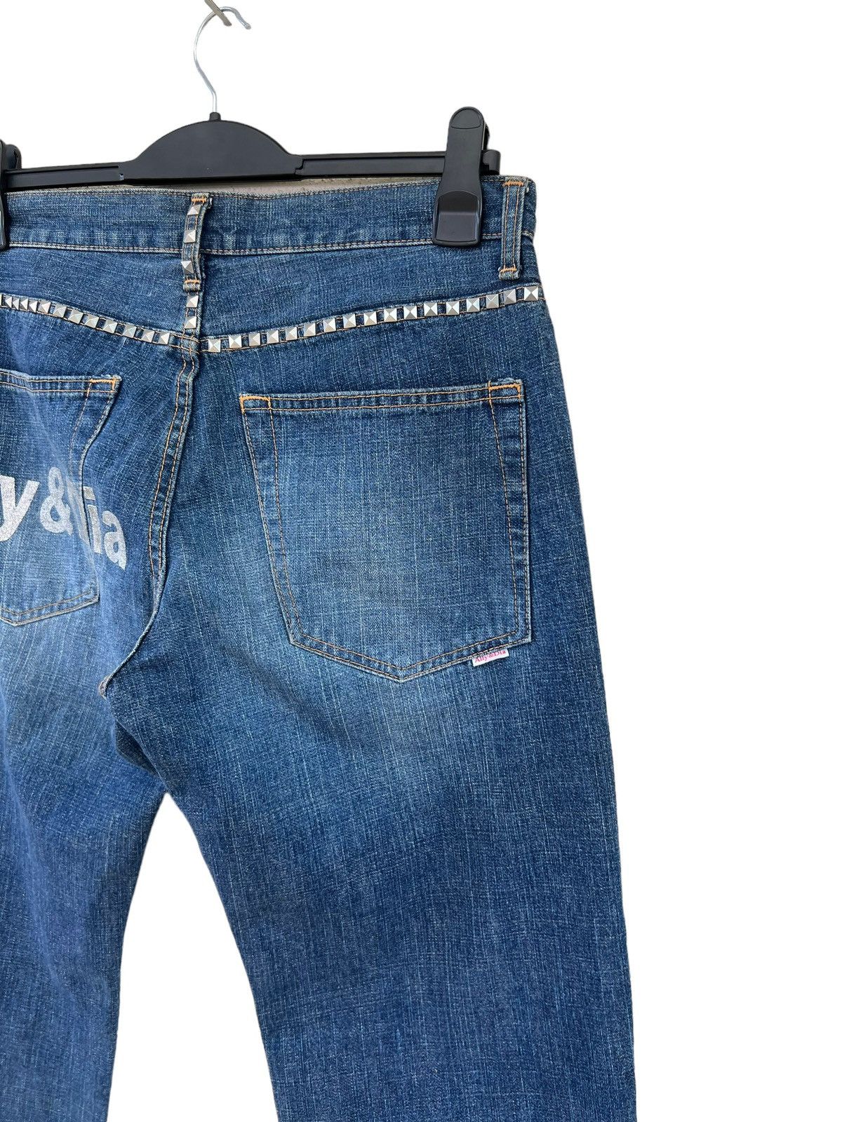 Vintage ALLY & DIA Japan Ripped Patchwork Rivets Denim Size US 31 - 18 Thumbnail