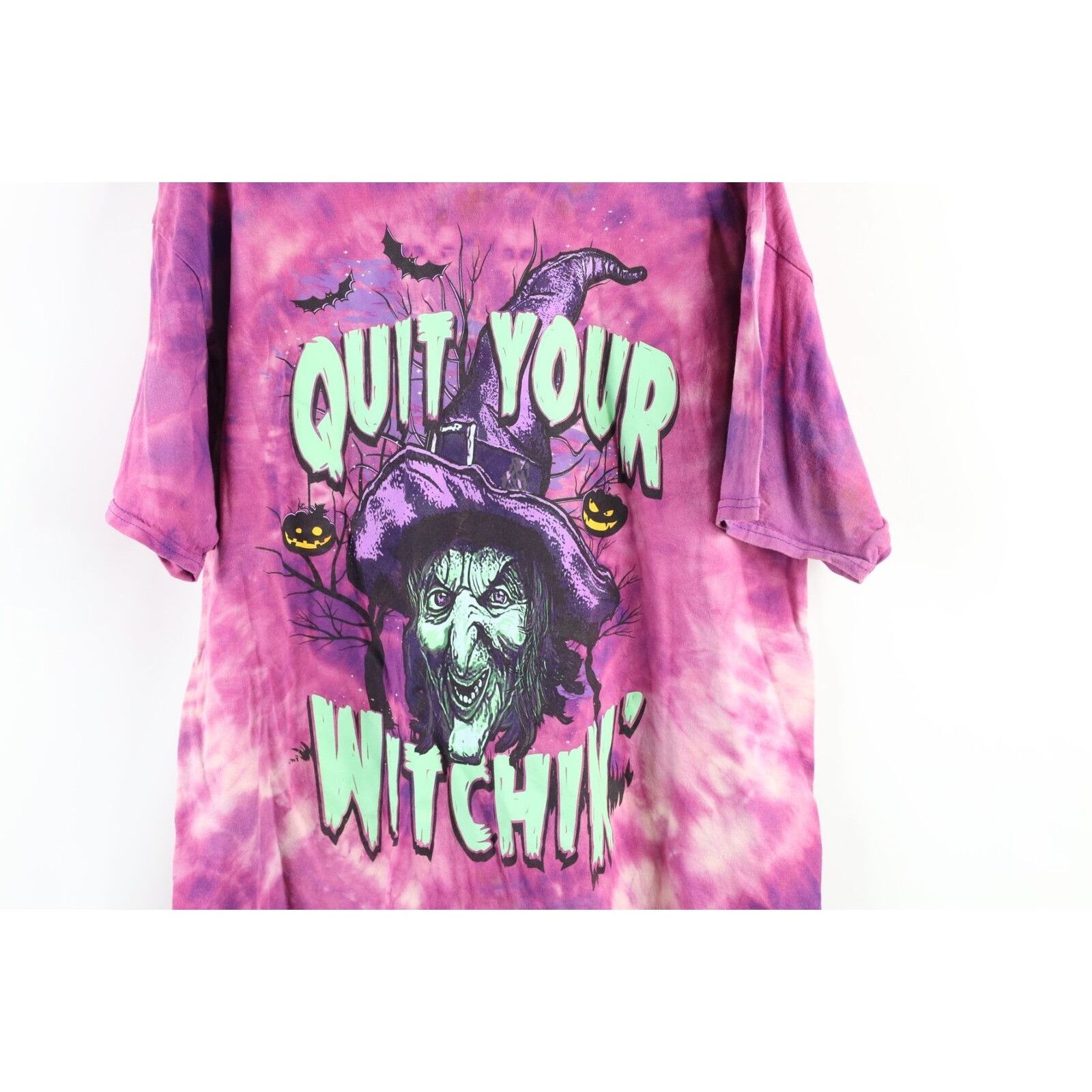 Vintage Vintage Streetwear Acid Wash Halloween Witch T-Shirt Size US L / EU 52-54 / 3 - 4 Thumbnail
