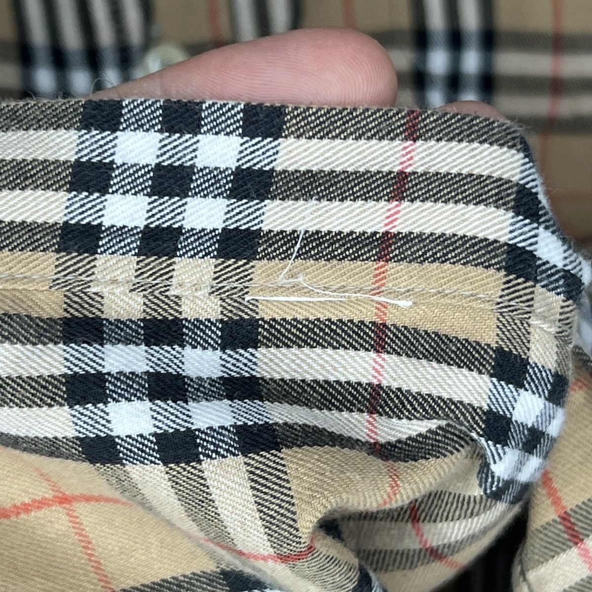 Burberry × Designer × Vintage Vintage Burberry Nova Check Beige Shirt Button Up Beige Size US M / EU 48-50 / 2 - 7 Thumbnail