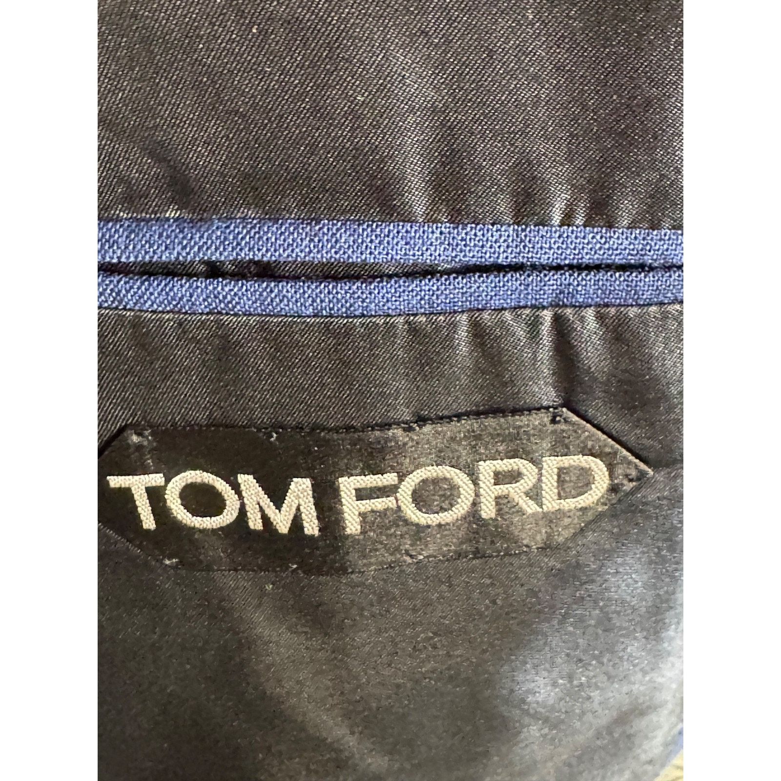 Tom Ford Tom Ford Blue Wool Notch lapel Suit Jacket Blazer 48R US 50 Size 48R - 3 Thumbnail