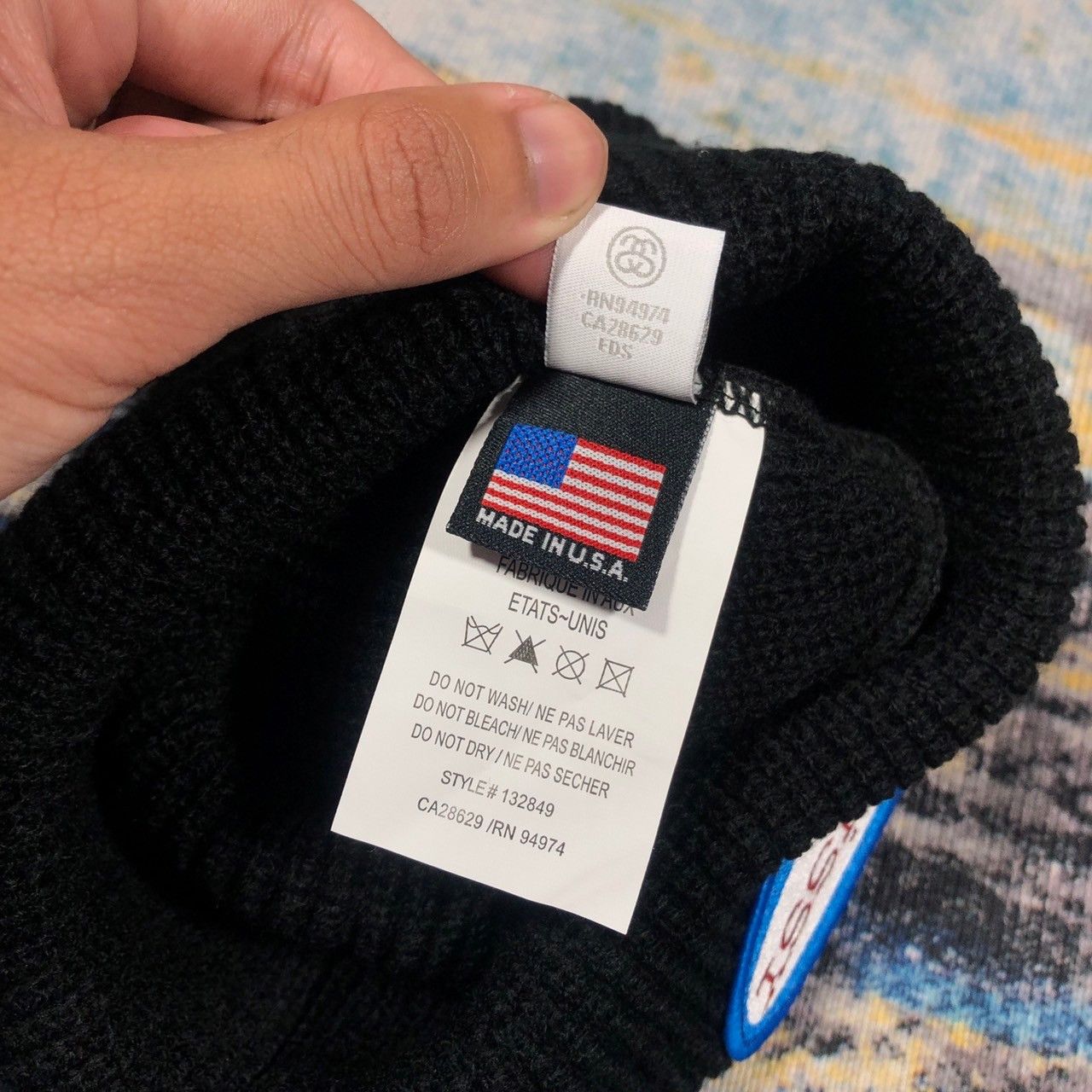 Stussy × Vintage Stussy Oval Patch Cuff Beanie Size ONE SIZE - 5 Thumbnail