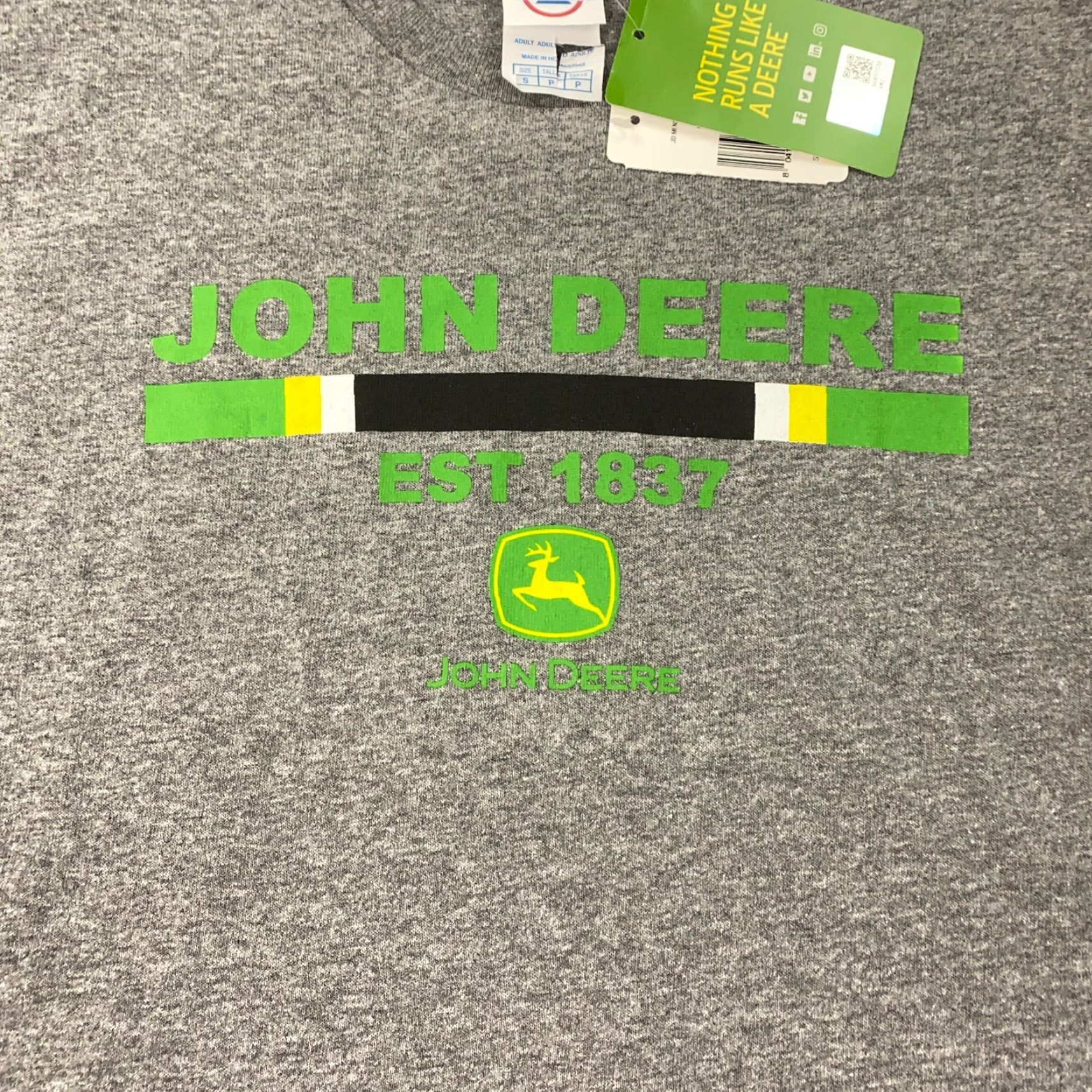 John Deere John Deere T-Shirt Mens Small Gray Farming Tractor Logo Size US S / EU 44-46 / 1 - 2 Thumbnail