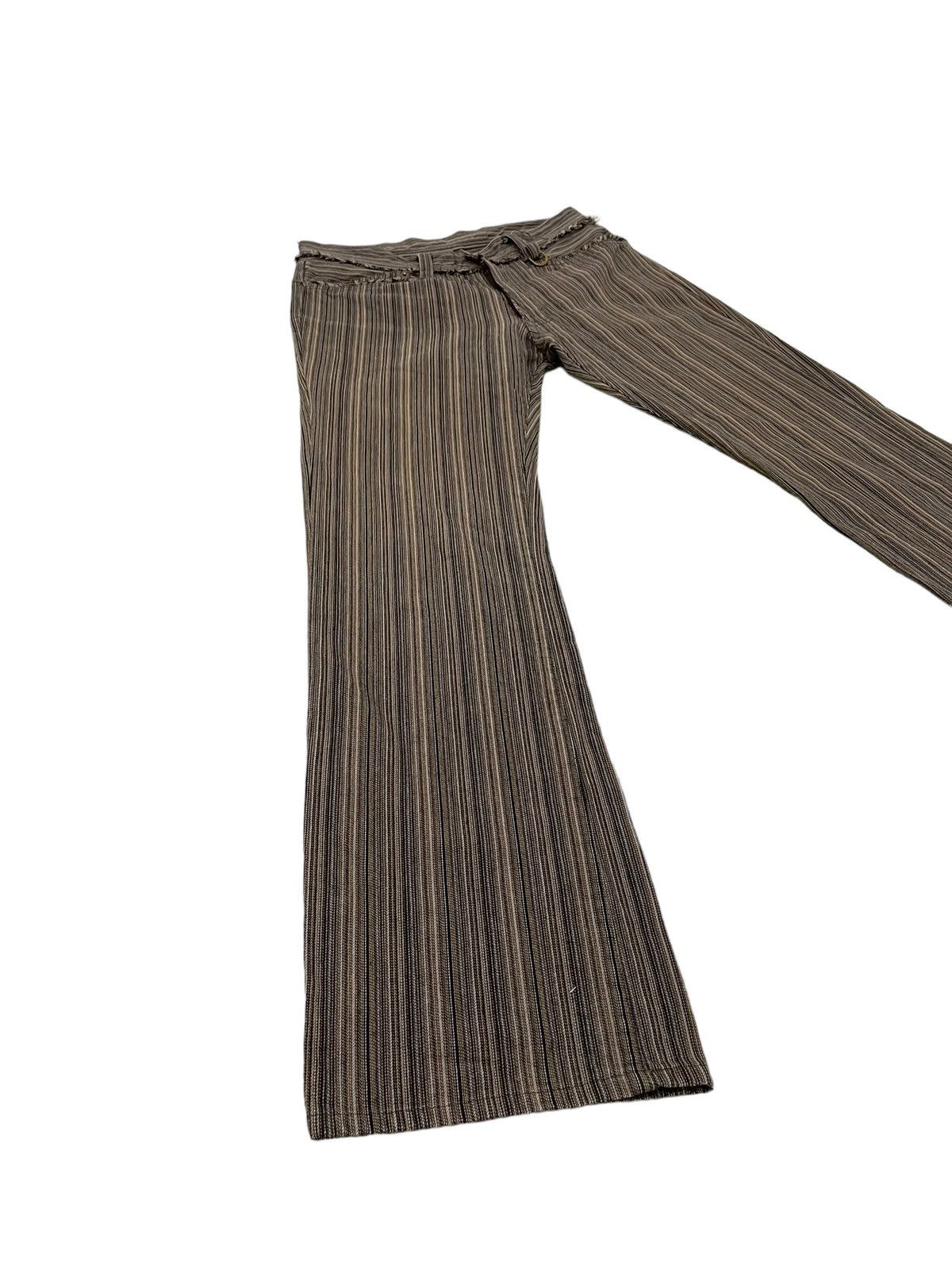 Japanese Brand Flare Jeans Nicole Club Striped Low Rise Boot Cut 7🟦8 Size US 29 - 1 Thumbnail