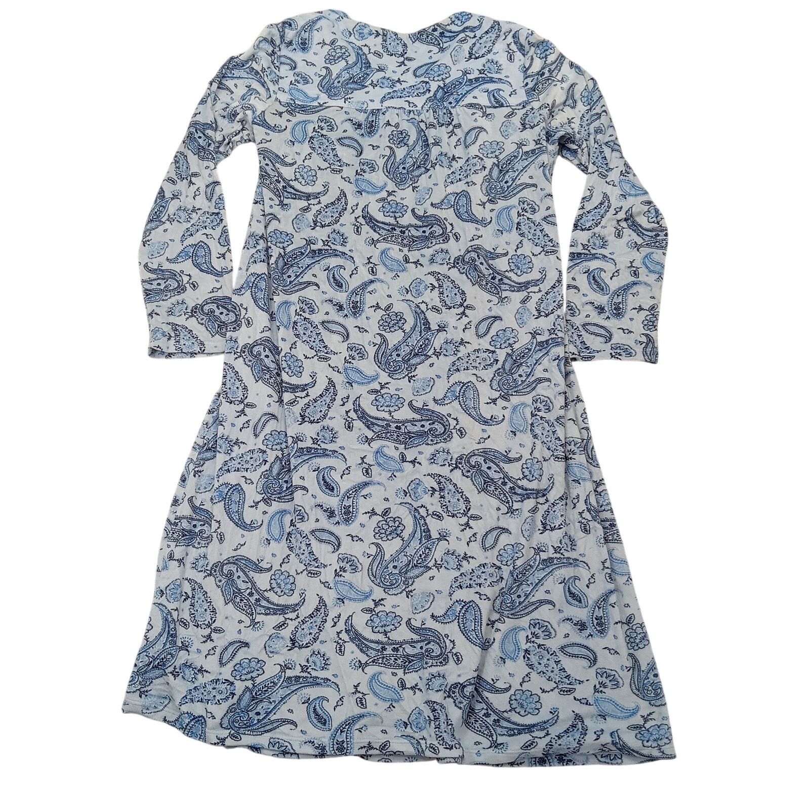 & Other Stories Secret Treasures Nightdress M Women Long Sleeve Blue Paisley Size XXL / US 16-18 / IT 52-54 - 9 Thumbnail