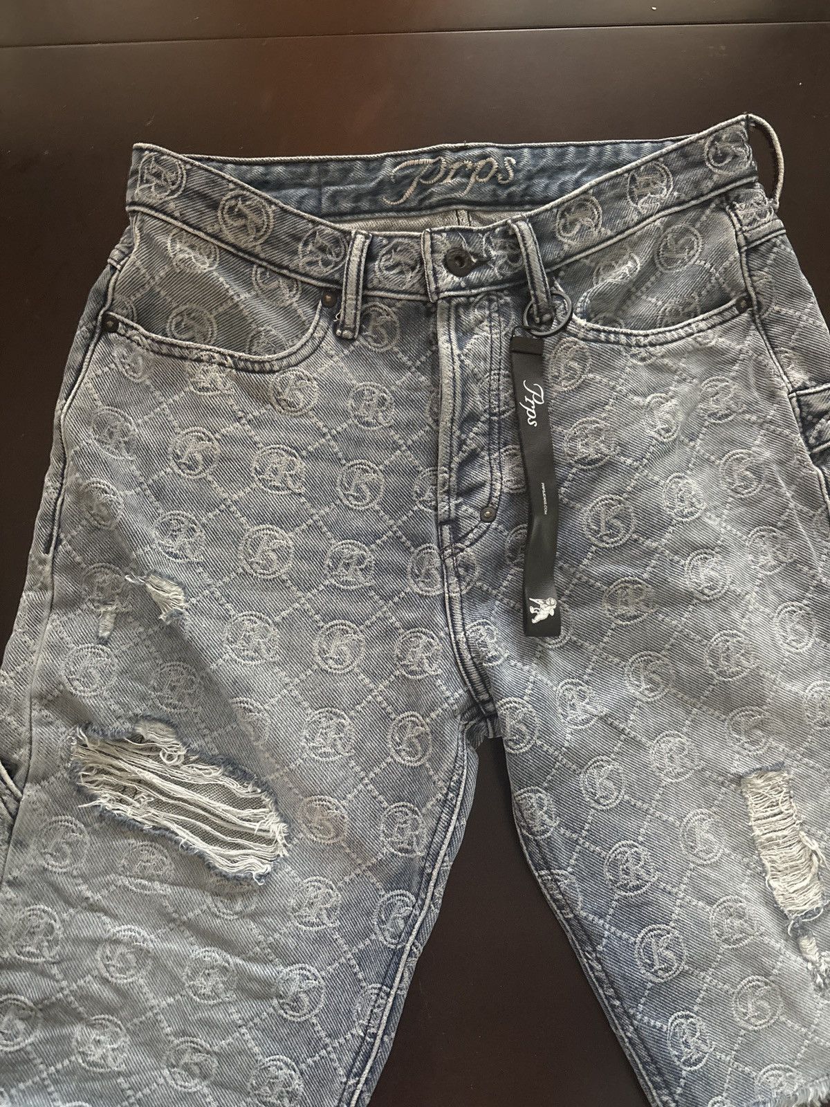 Prps PRPS Monogram Distressed Denim Jeans - Premium Japanese Selv Size US 30 / EU 46 - 2 Thumbnail